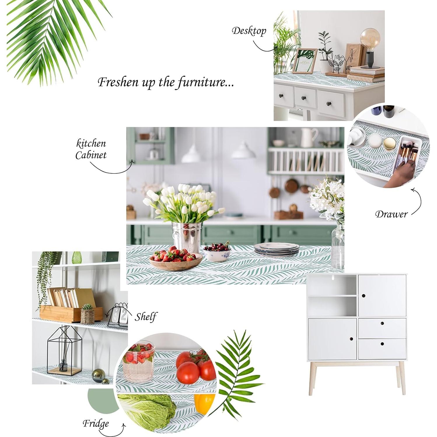 Forro de Estante Antideslizante Jersow 12x6m Verde EVA