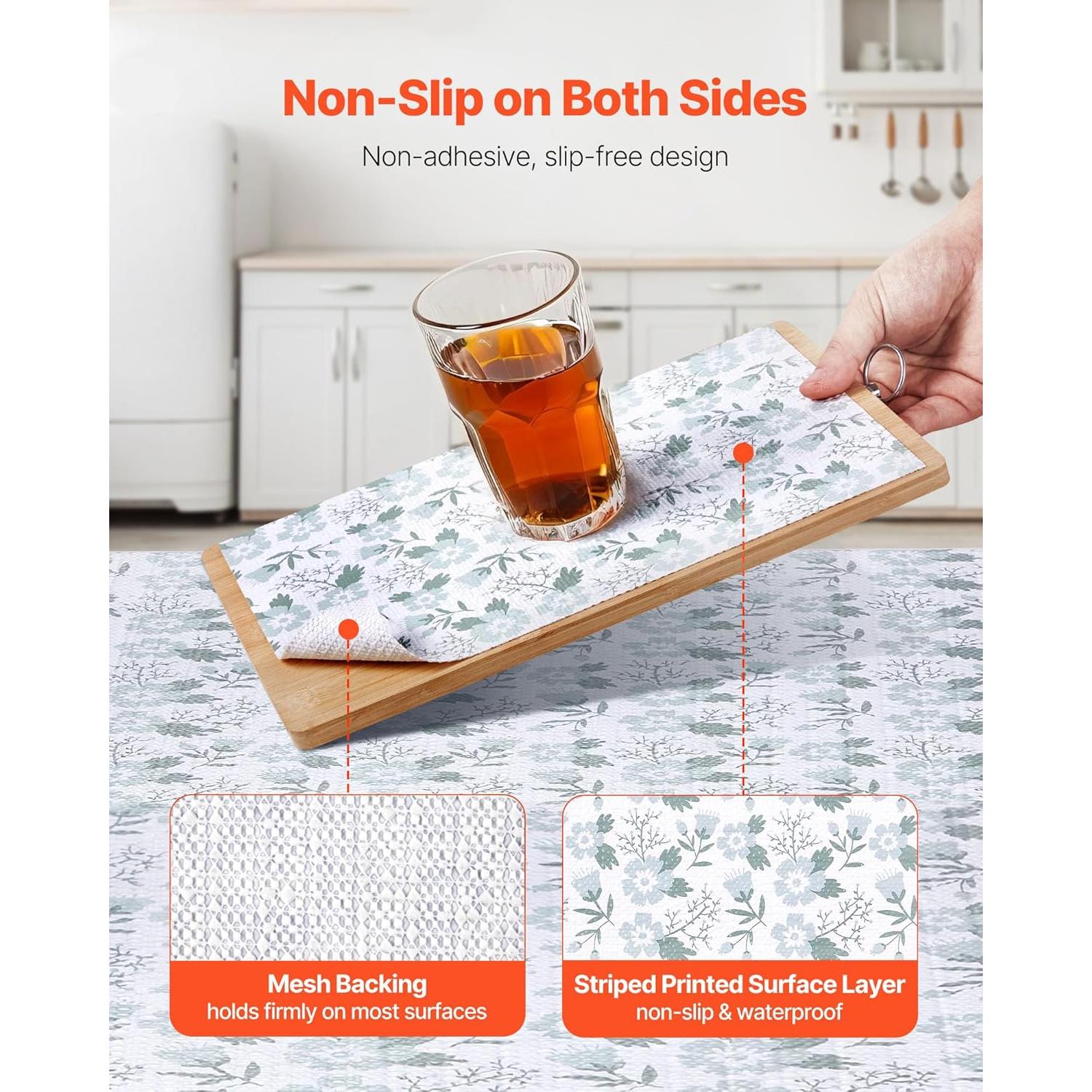 Forro de Cajón y Estante VEVOR Floral 7.01 m Antideslizante