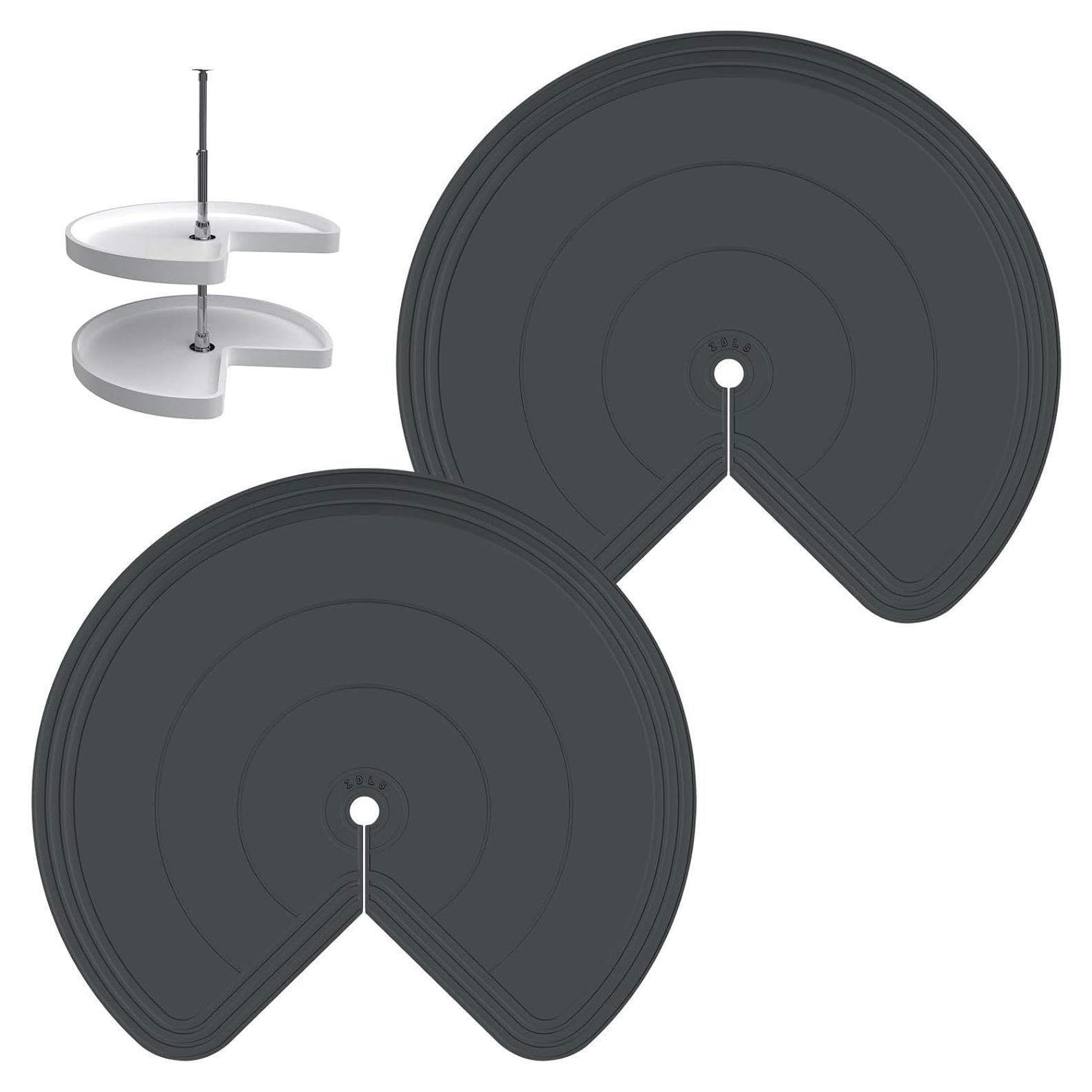 Forro de estante Lazy Susan ZDLS 69 cm Antideslizante y Resistente al Calor 2PCS