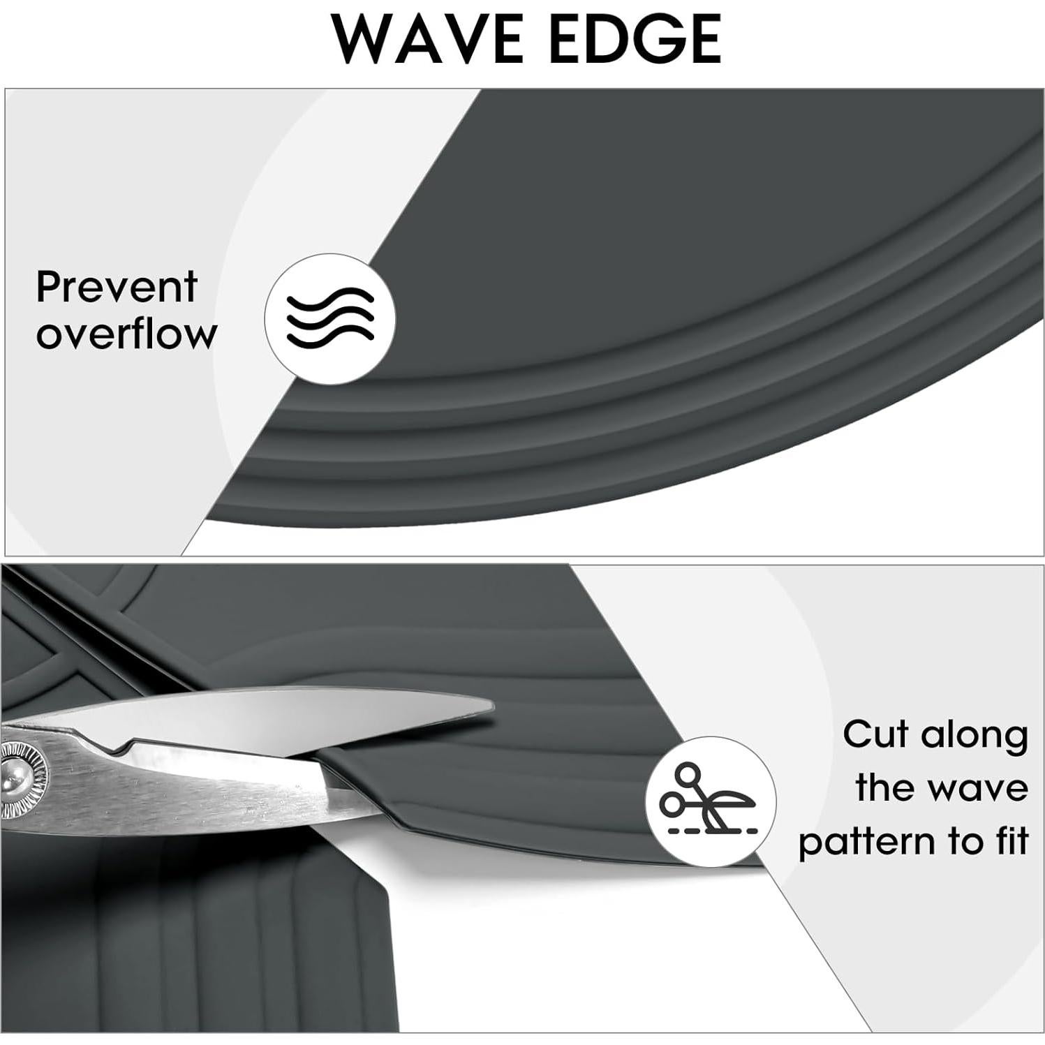 Forro de estante Lazy Susan ZDLS 69 cm Antideslizante y Resistente al Calor 2PCS
