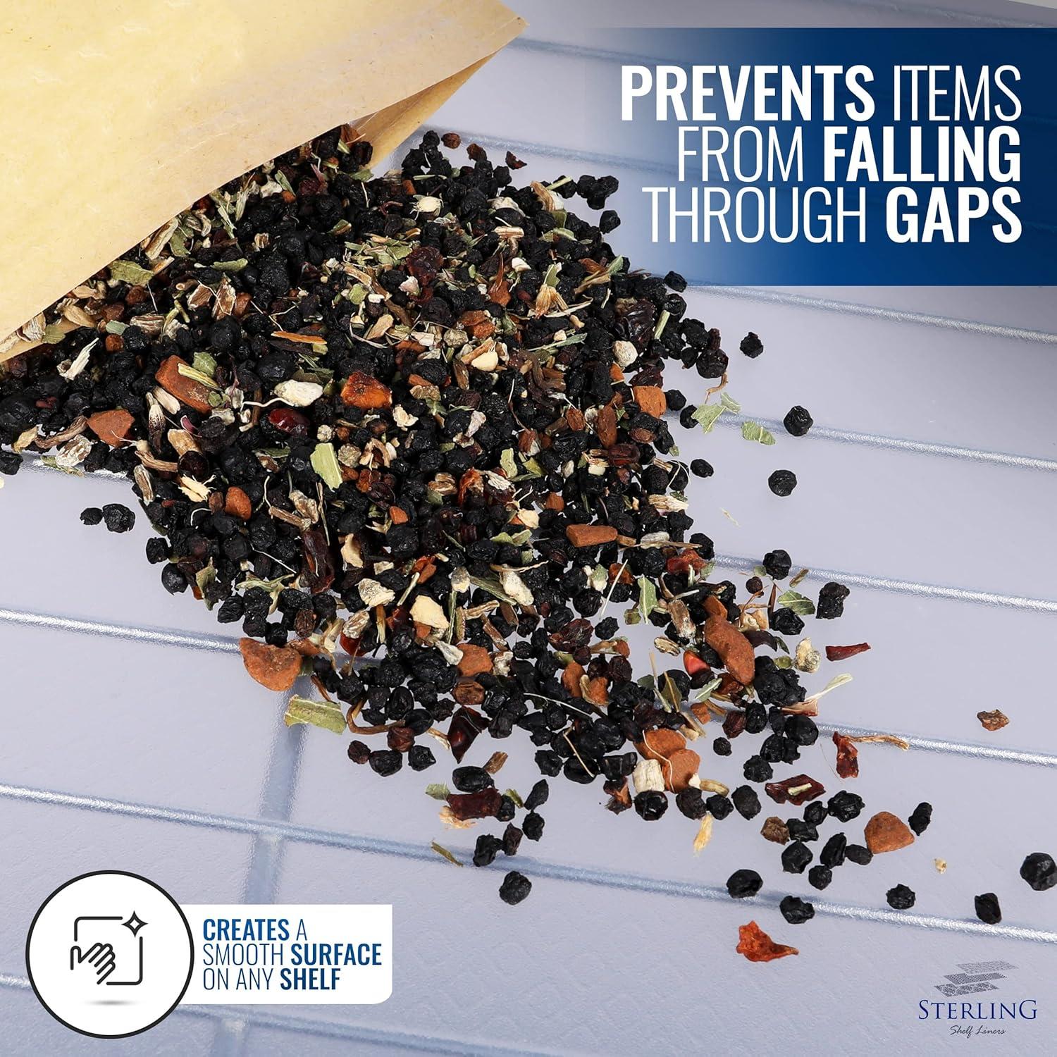 Forros de Estante Sterling 14x36" Grafito - Juego de 4 Piezas