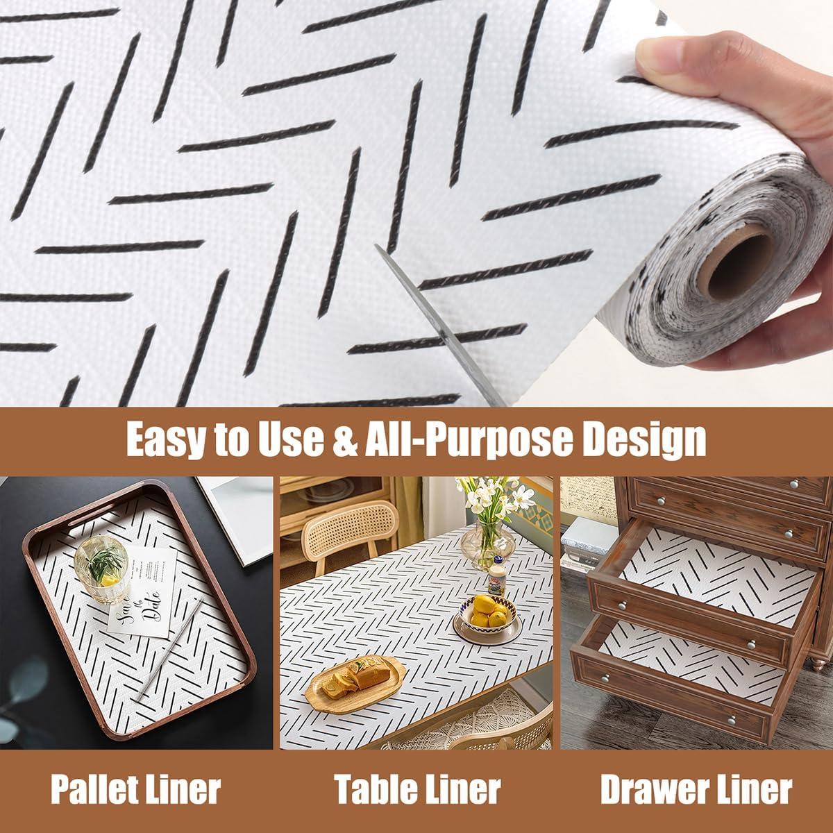 Forro de Estante Tatyanna Antideslizante 30.48x300cm Rayas