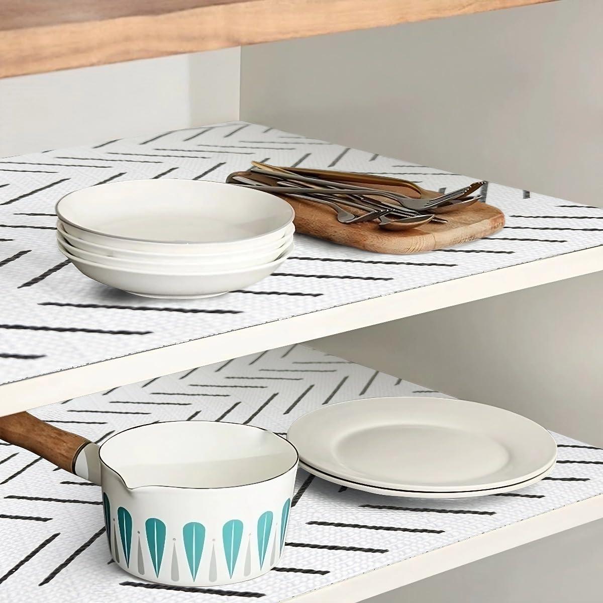 Forro de Estante Tatyanna Antideslizante 30.48x300cm Rayas