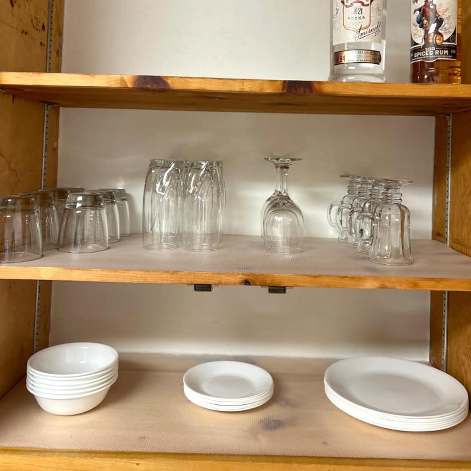 Forro de Estante Antideslizante MBSRITY 50.8x609.6 cm Claro