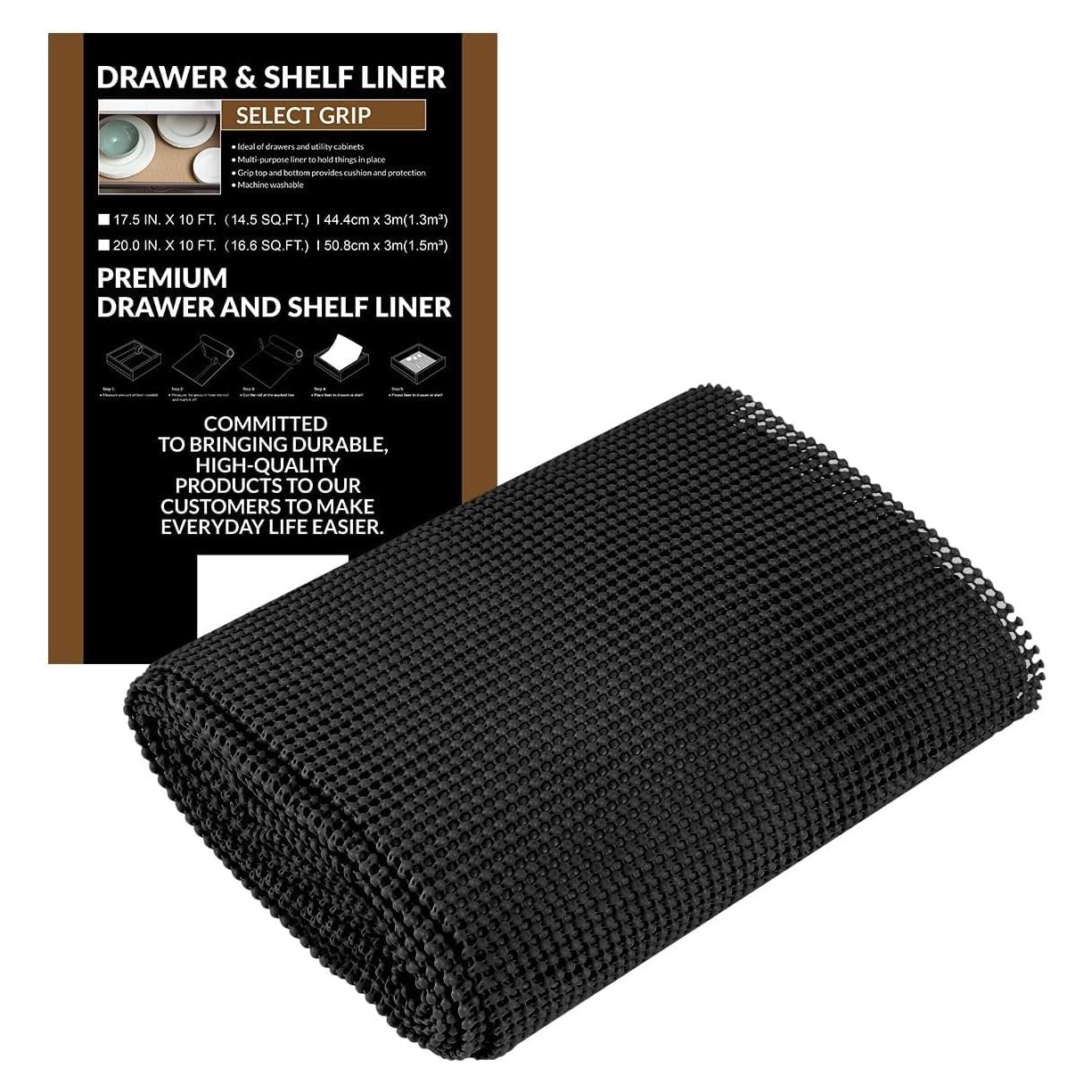 Forro Antideslizante para Cajones Besmall 17.5x304.8cm Negro