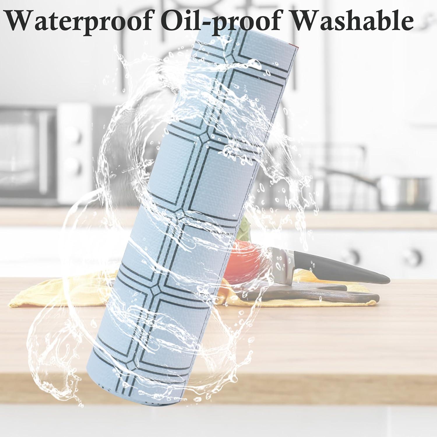 Forro Antideslizante Impermeable GMCOZY 30 cm x 3 m Grís/Blanco