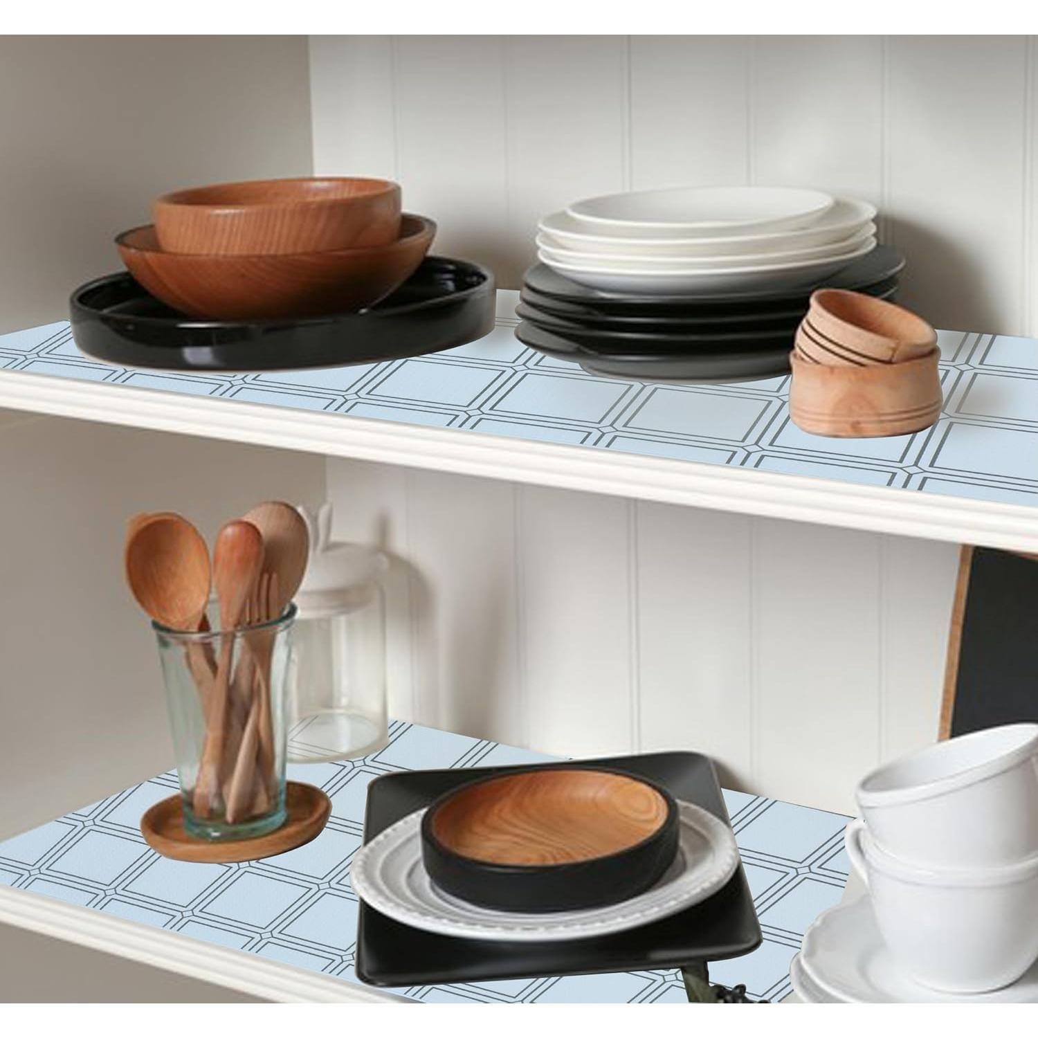 Forro Antideslizante Impermeable GMCOZY 30 cm x 3 m Grís/Blanco