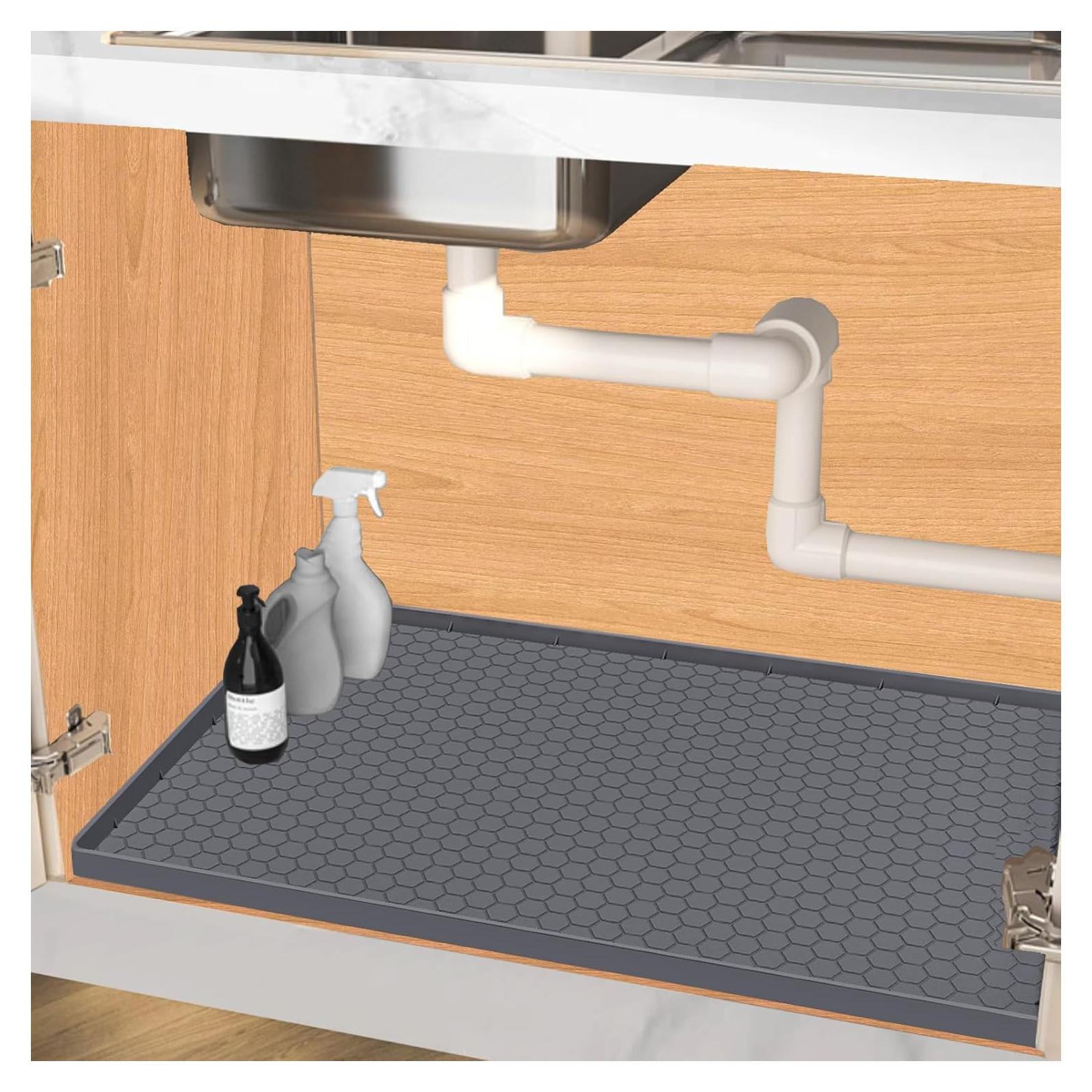 Alfombrilla Impermeable para Bajo Fregadero Jacooxi 63.5x48.3cm Gris