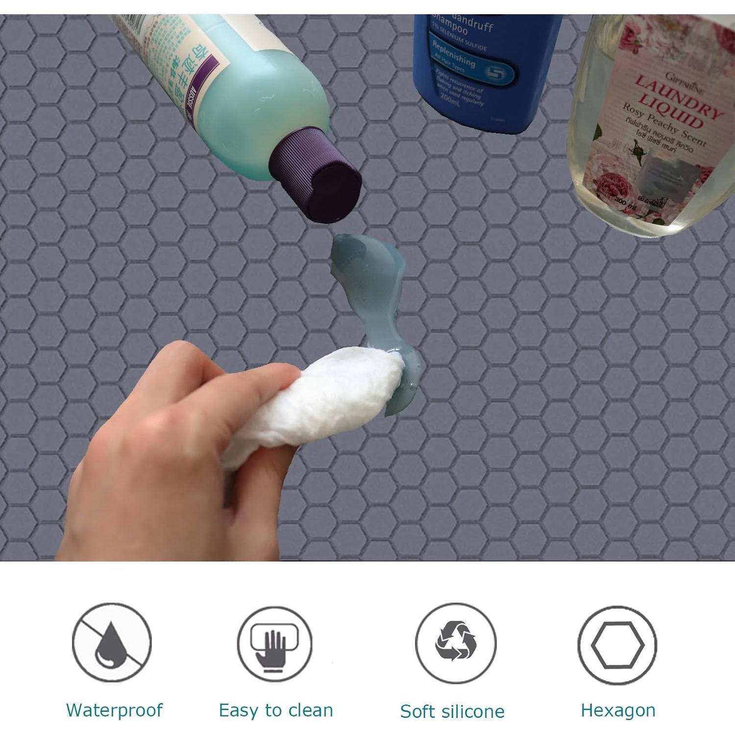 Alfombrilla Impermeable para Bajo Fregadero Jacooxi 63.5x48.3cm Gris