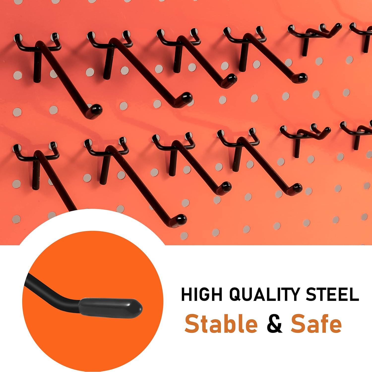 Ganchos de Tablero de Clavos Dualshine 60 Pcs 5-15 cm Negro