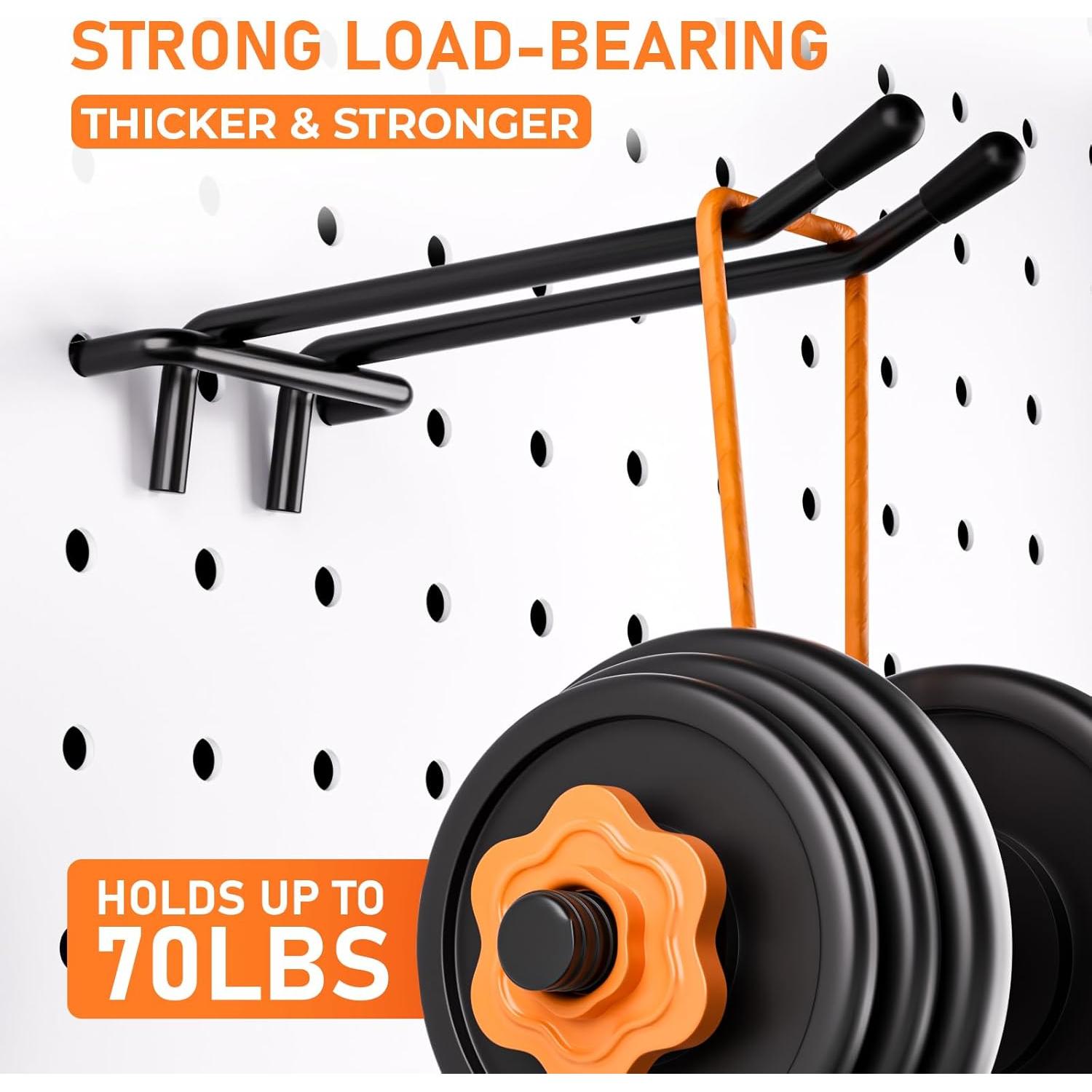 Ganchos de Tablero de Clavos INCLY 176 Piezas Metal Negro