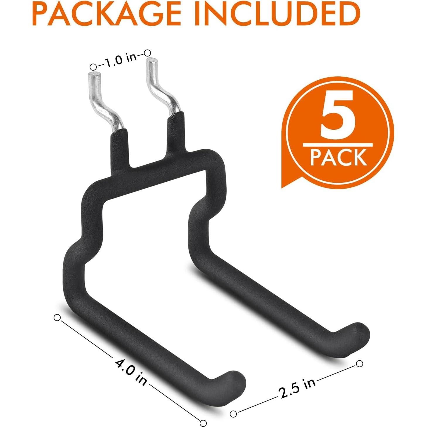 Ganchos Utilitarios para Tablero de Clavos LIGHT DUST - 5 Piezas