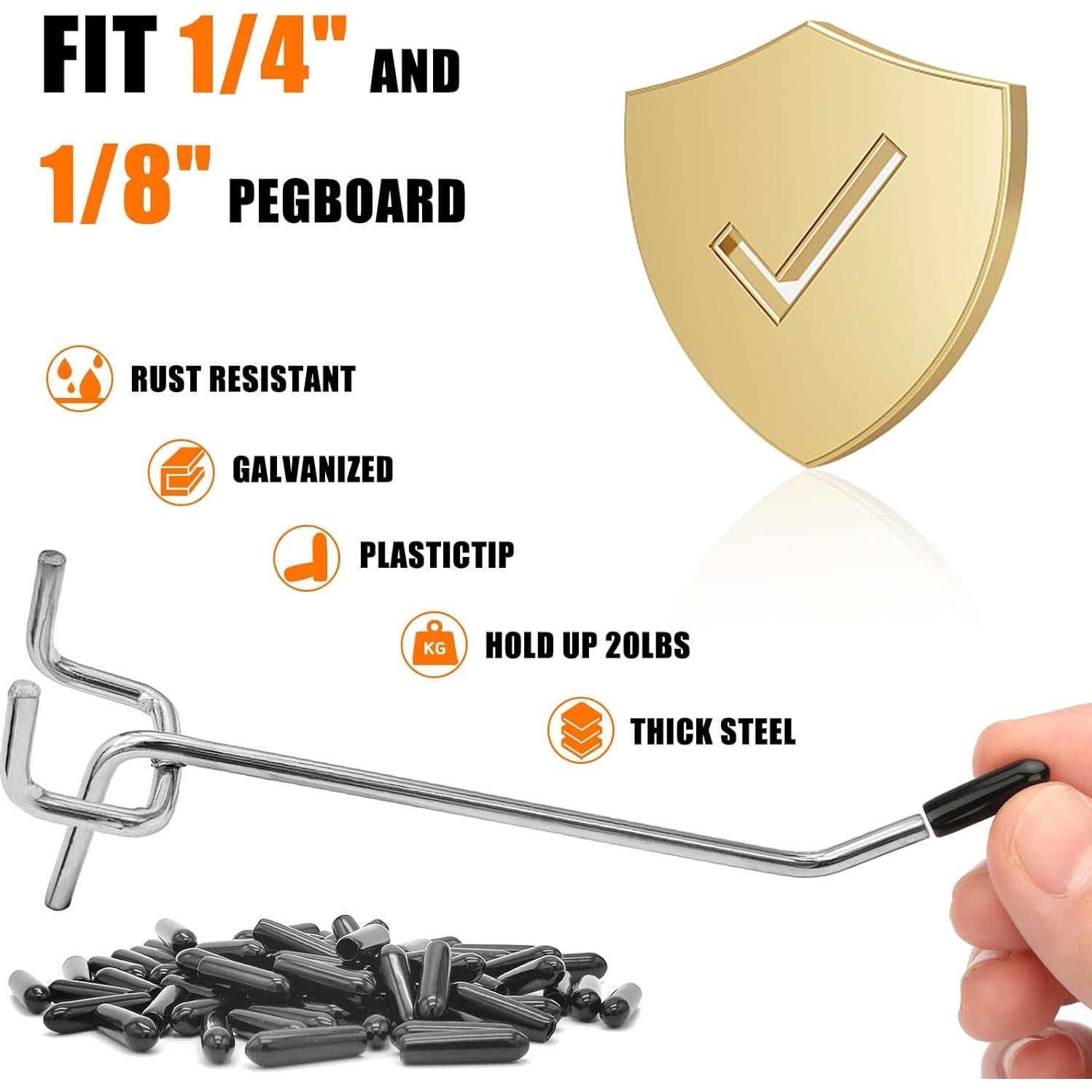 Ganchos para Tablero Perforado Scartink 15.24 cm - Paquete de 20