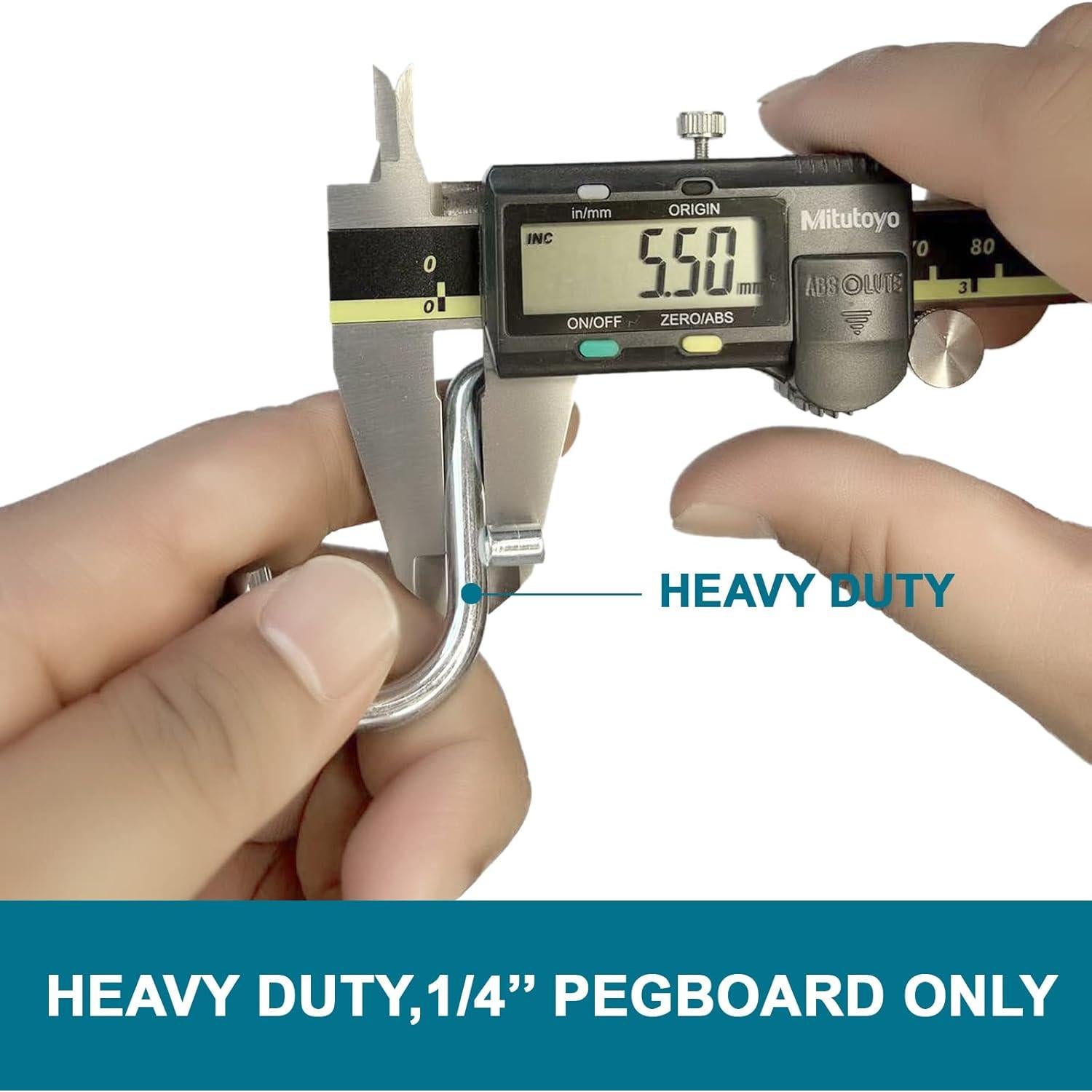 Ganchos J de Metal Daanxw para Tablero de Clavos 60pcs Negro