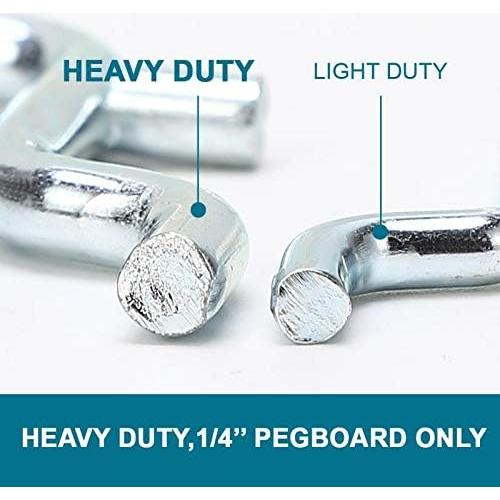 Ganchos J de Metal Daanxw para Tablero de Clavos 60pcs Negro