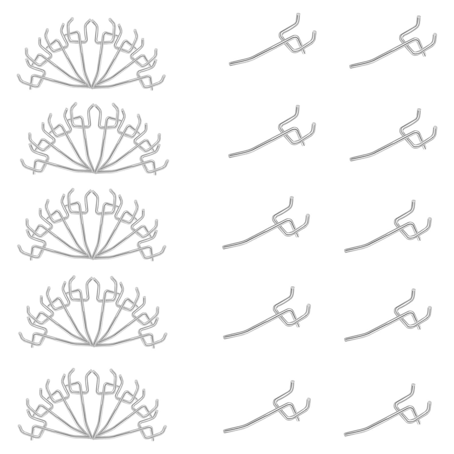 50 Ganchos de Tablero de Clavijas Irrigaton 5.08 cm Metal