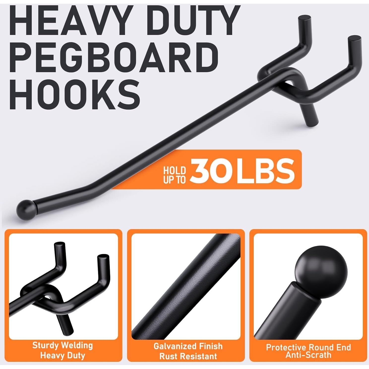 Ganchos de Tablero de Clavos INCLY 36PCS Alta Resistencia