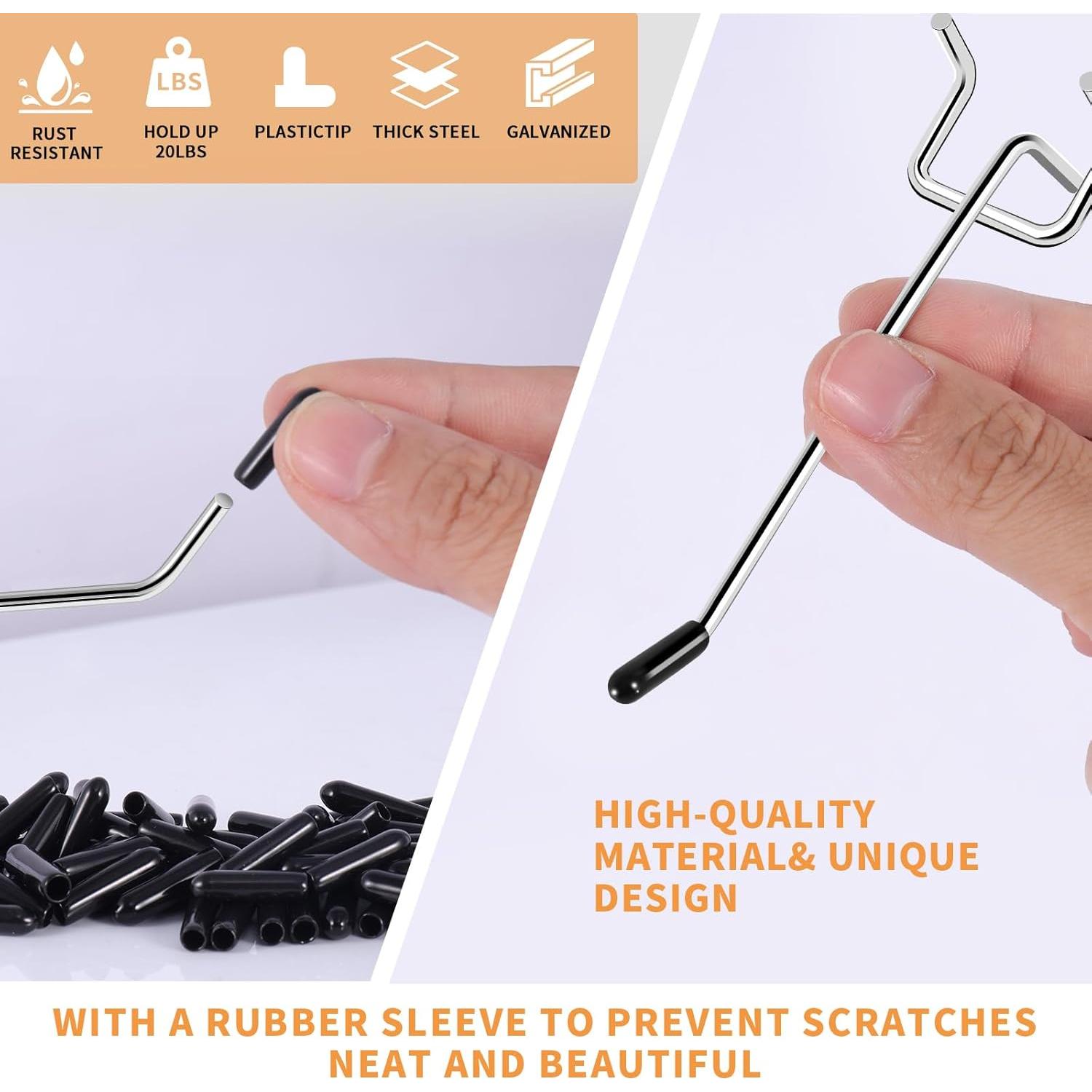 Ganchos para Tablero Perforado CAEYPOAR - 25 Piezas 10.16 cm