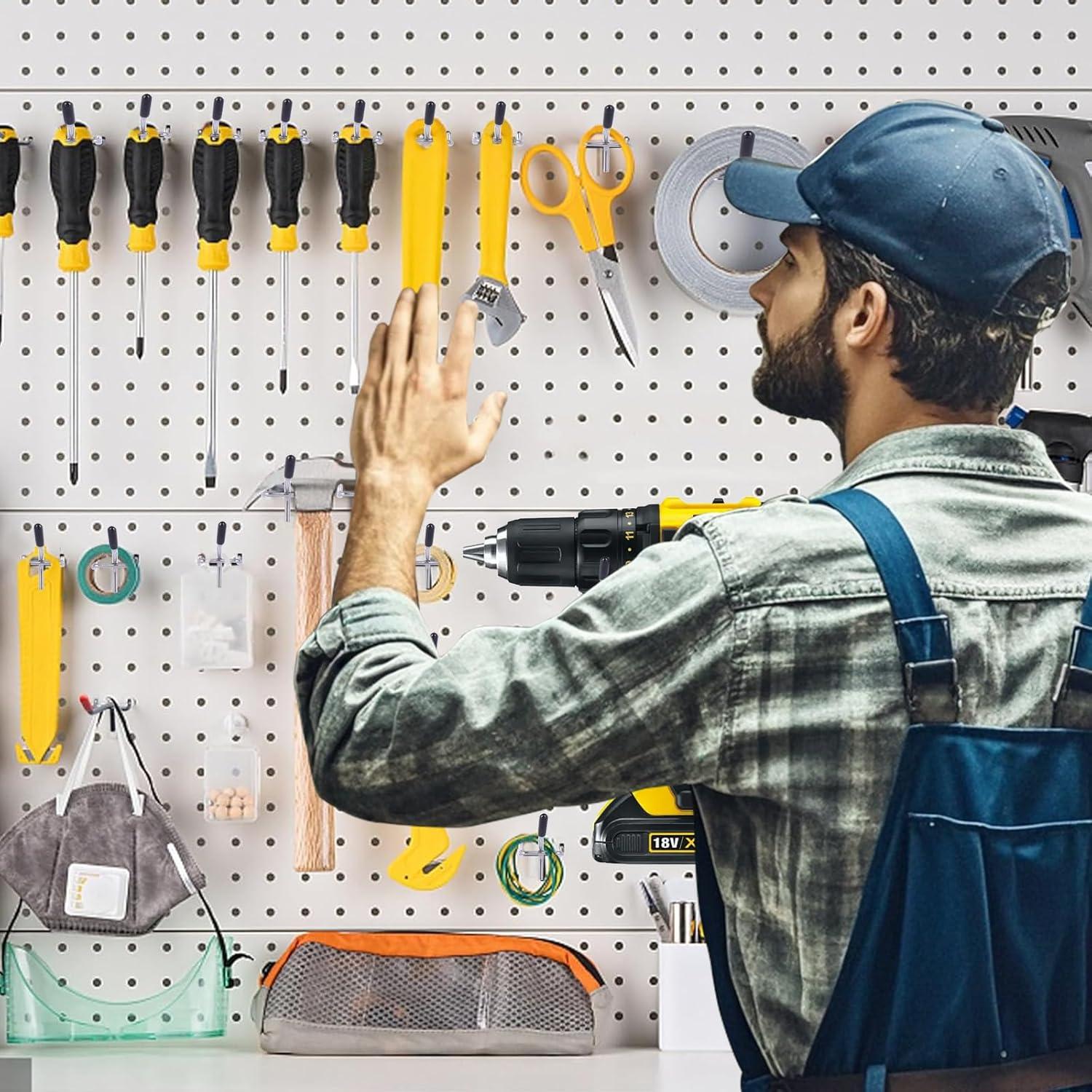 Ganchos para Tablero Perforado CAEYPOAR - 25 Piezas 10.16 cm