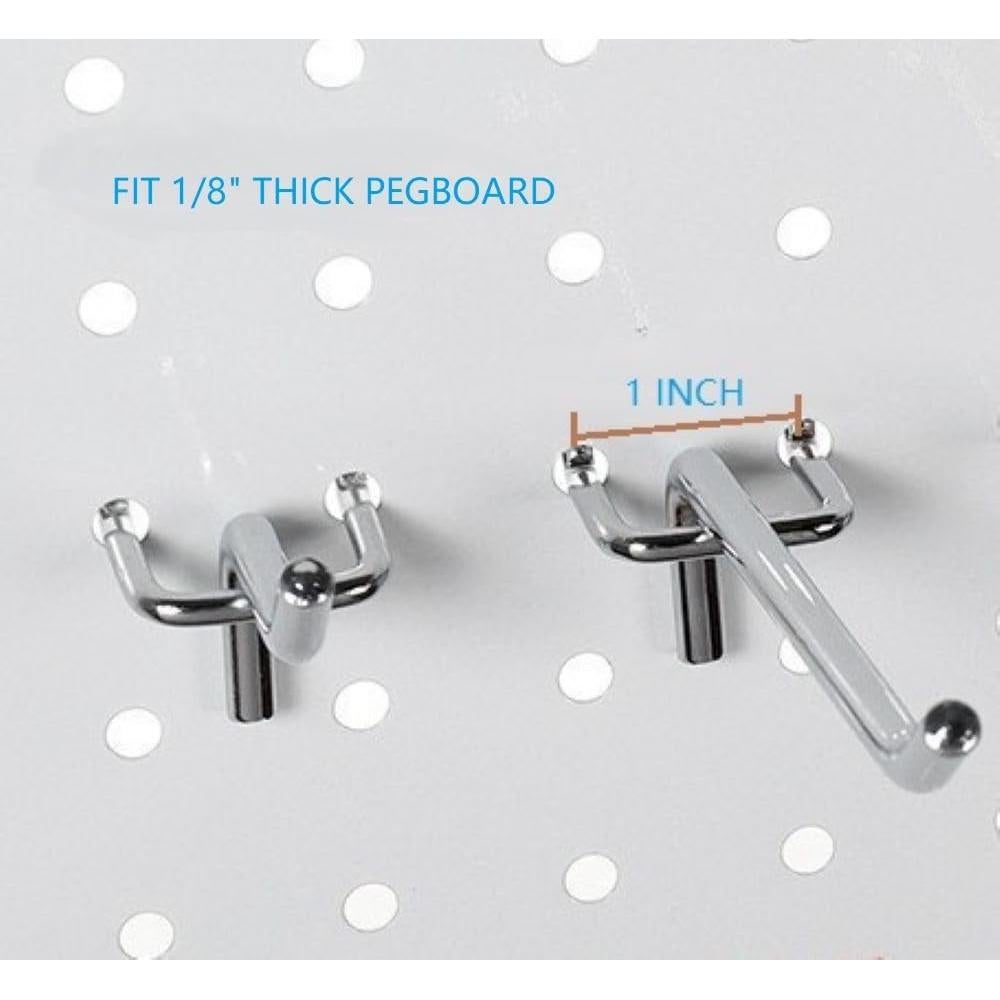 Ganchos para Tablero de Clavos Cutadash 4" 25 Pcs Metal Plata