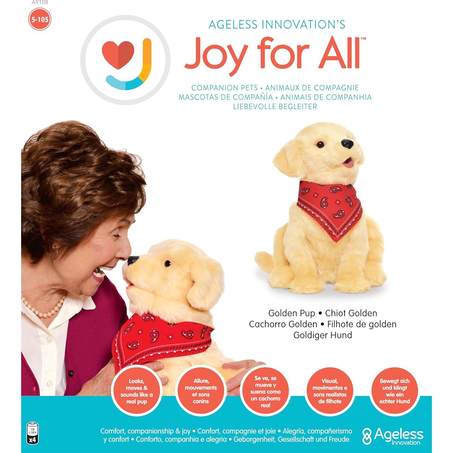 Cachorro Animatrónico Joy For All - Perro Terapéutico Dorado