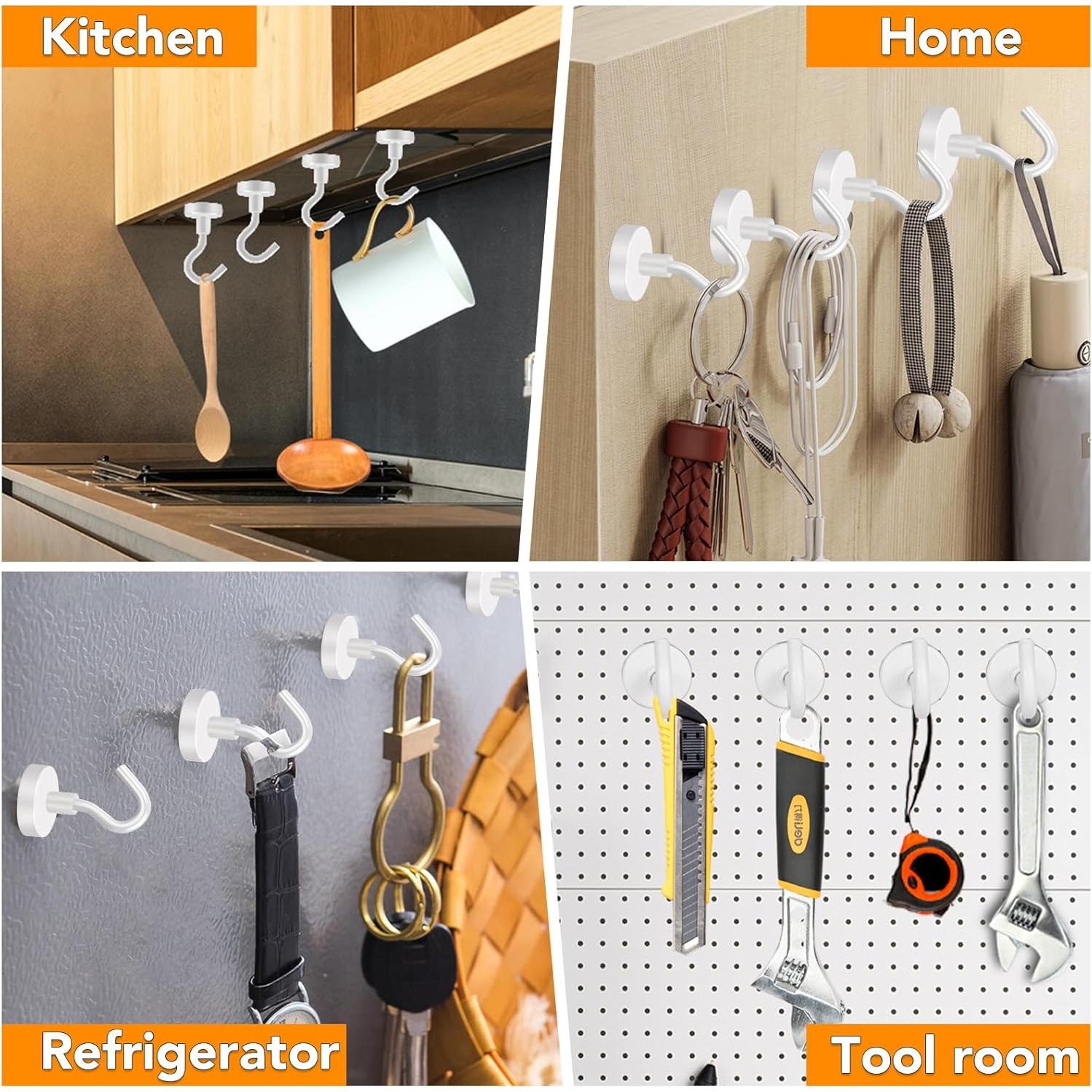 Ganchos Magnéticos MIKEDE de Neodimio 28 Paquete 11.34 kg