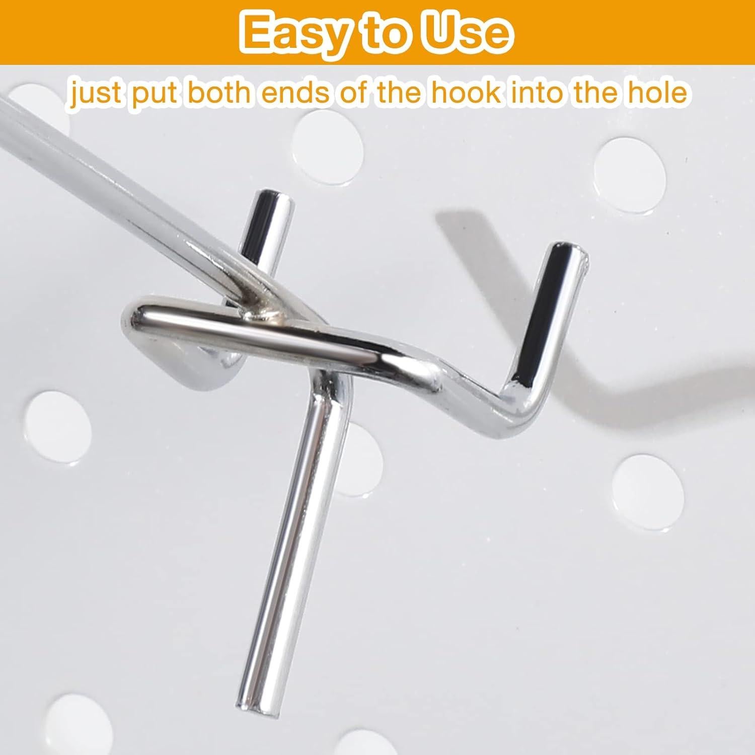 Ganchos para Tablero de Clavos Funrous 100 Piezas Acero Inoxidable 10.16 cm