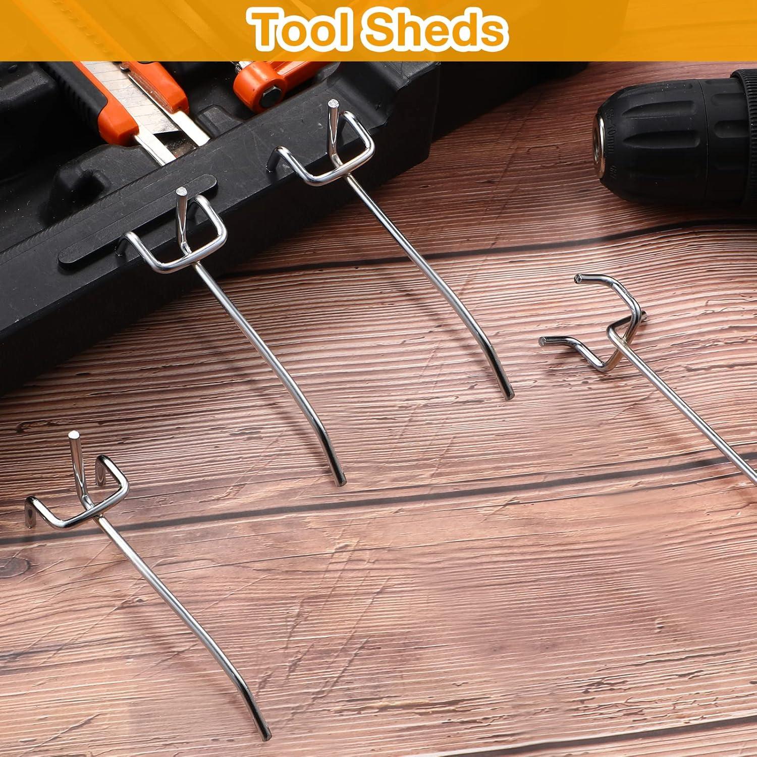 Ganchos para Tablero de Clavos Funrous 100 Piezas Acero Inoxidable 10.16 cm