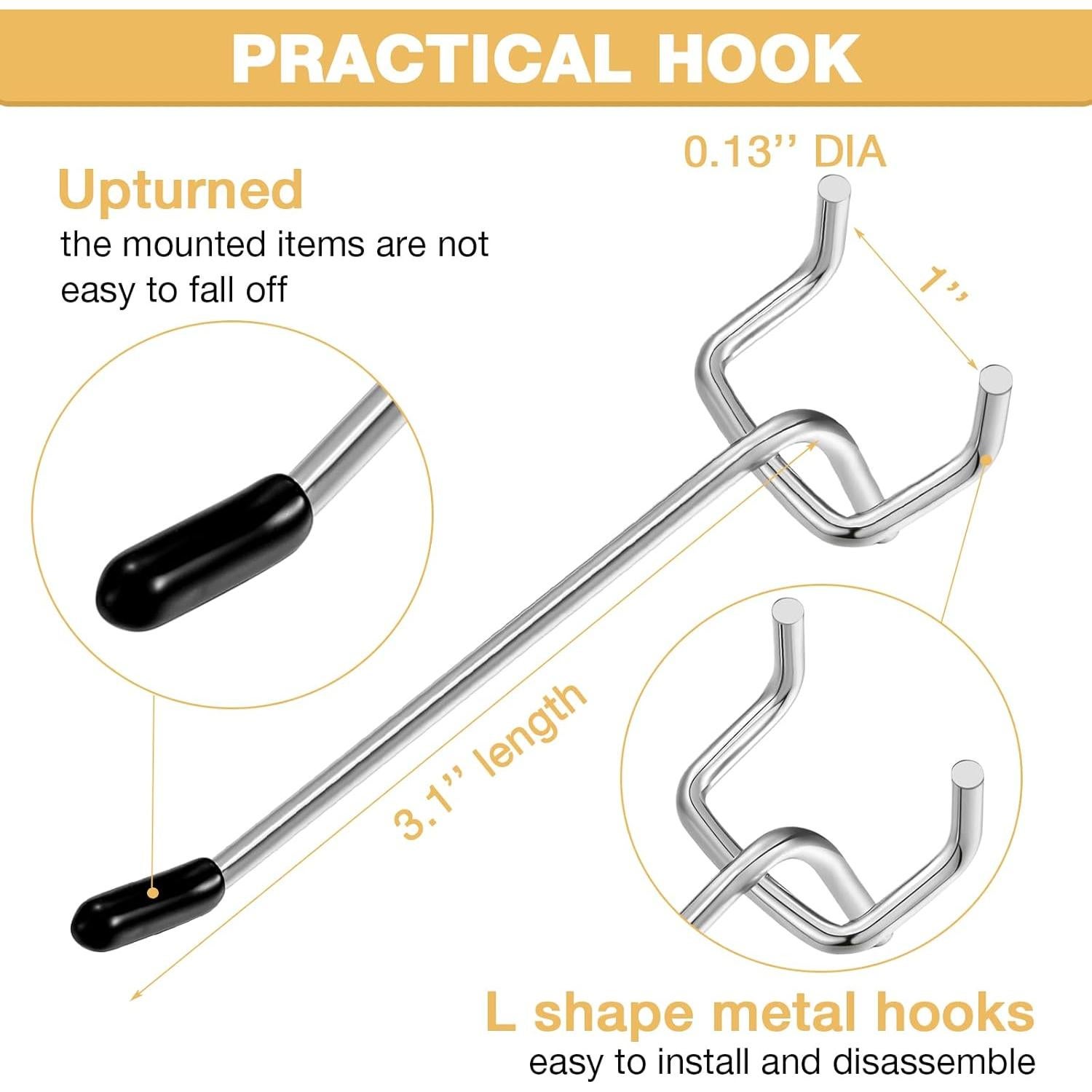 Ganchos para Tablero de Clavos Moxweyeni 100 Pcs 10.16 cm