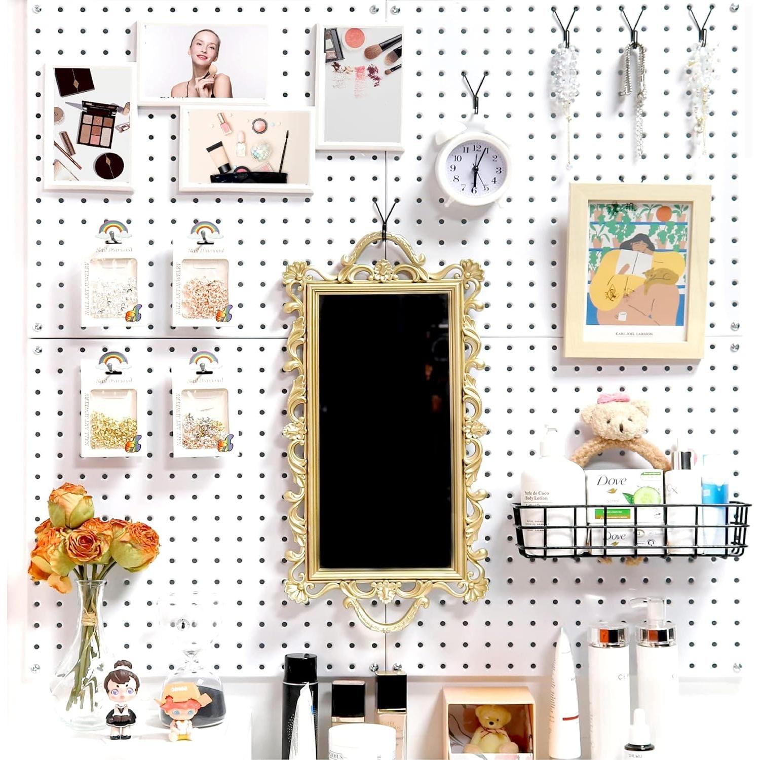 Ganchos en J HUHOLE 80 Piezas 1" Negros para Tablero de Clavos