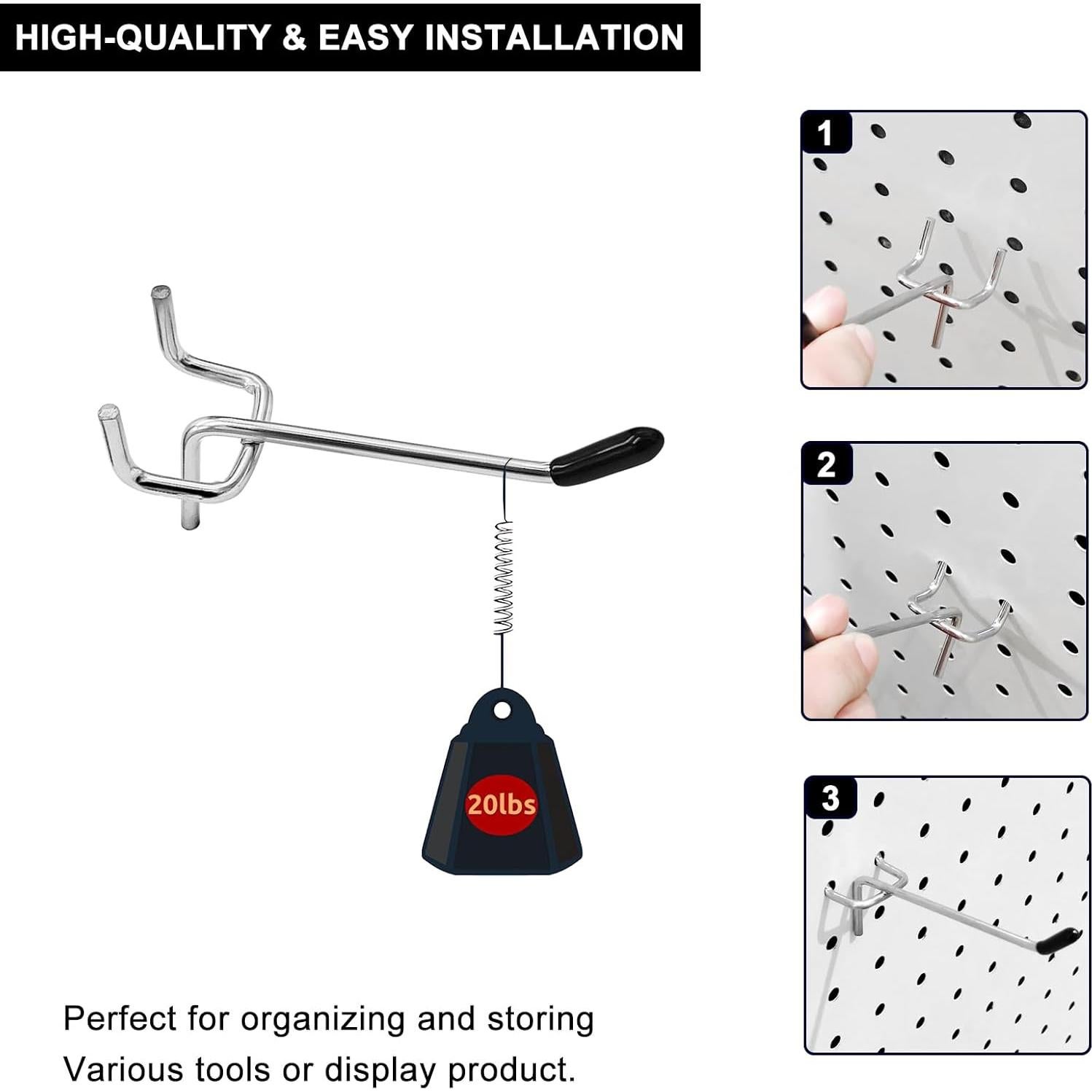 Ganchos para Tablero Perforado Scartink 5.08 cm Kit 32 Pzas