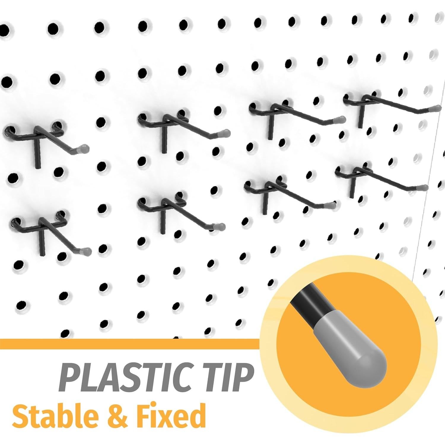 Ganchos para Tablero Perforado BFPeaky 5 cm 50PC Negro