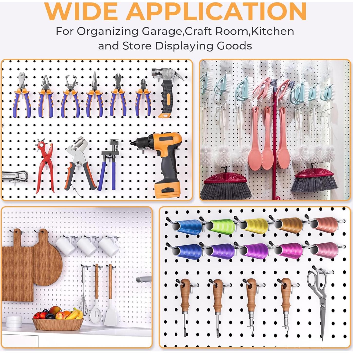 Ganchos para Tablero Perforado INCLY 50 Unidades 10 cm Plateados