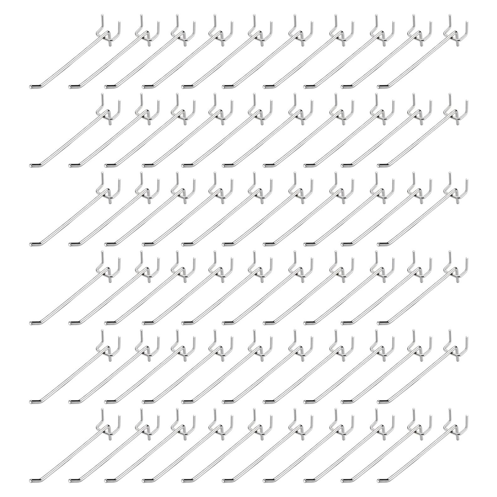 Ganchos para Tablero de Clavijas Merkaunis 100 Piezas 10.16 cm