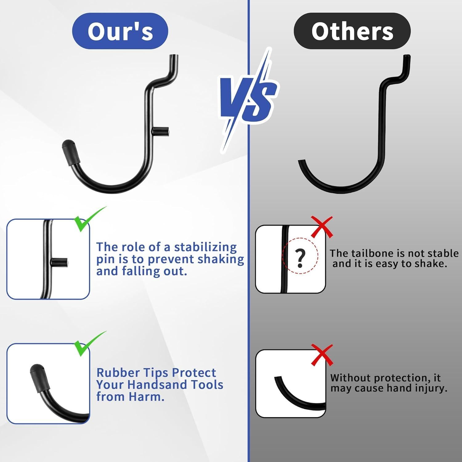 Juego de Ganchos para Tablero de Clavos Hogurity 196 PCS