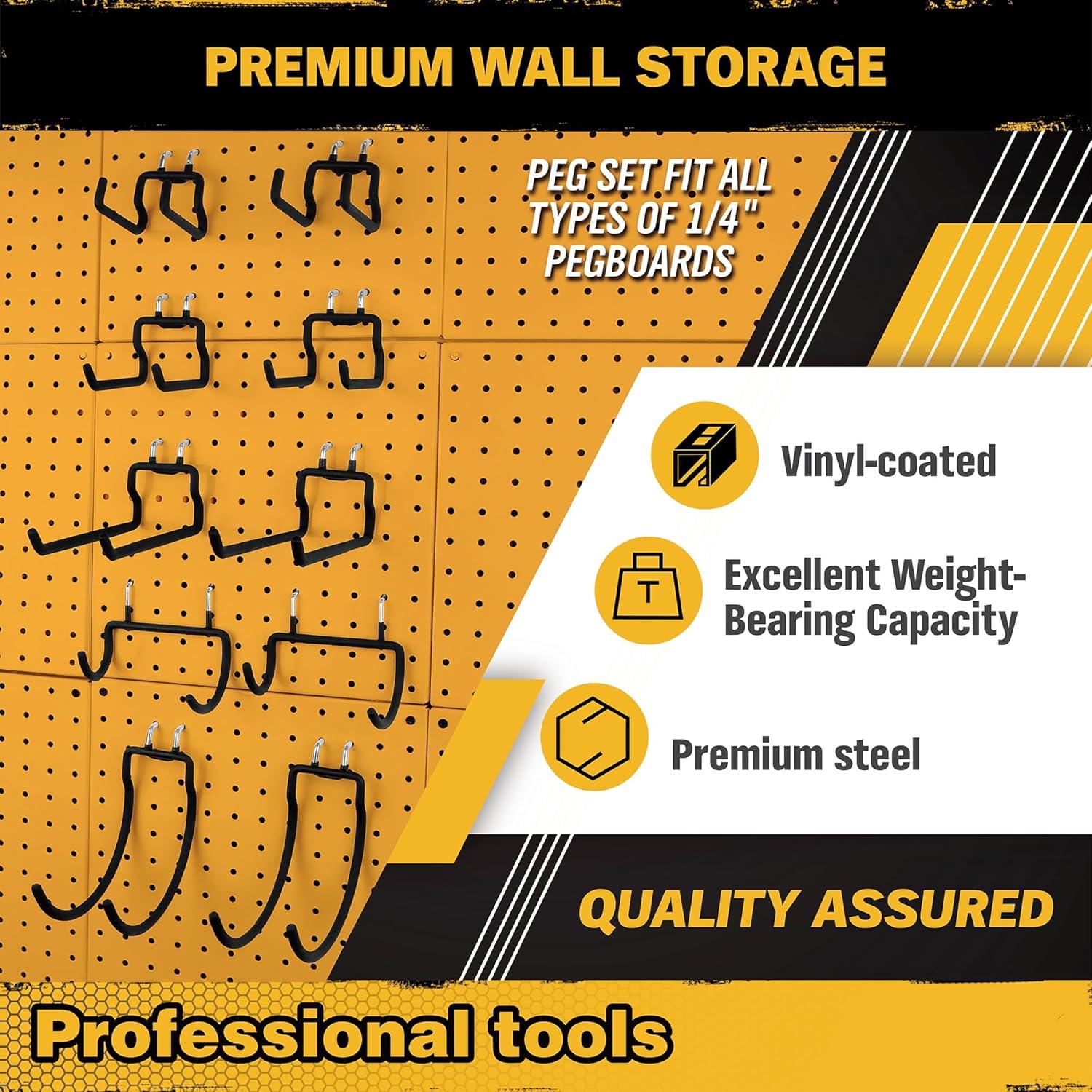 Ganchos para Tablero de Clavos ELEAD 12 Piezas Alta Resistencia