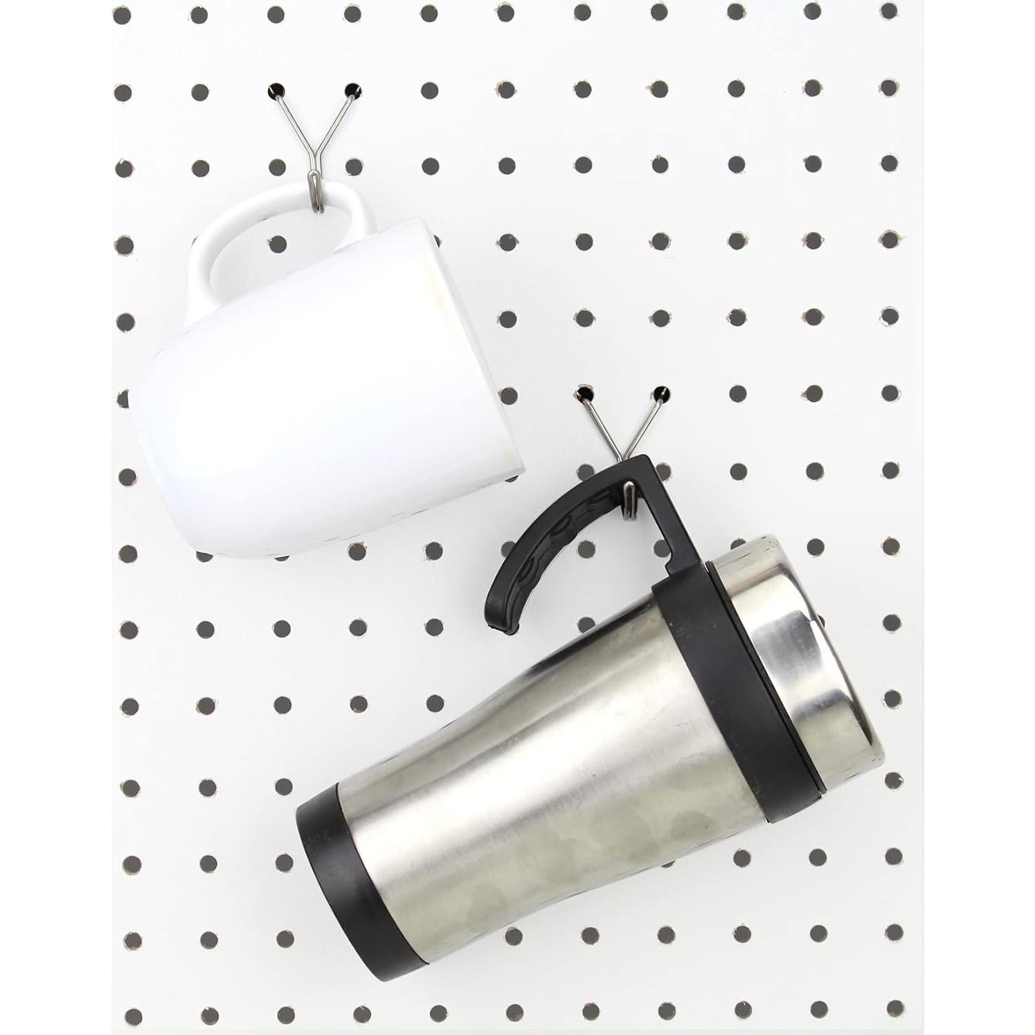 Ganchos de Pegboard de Acero Right Arrange 50-Pack Negro