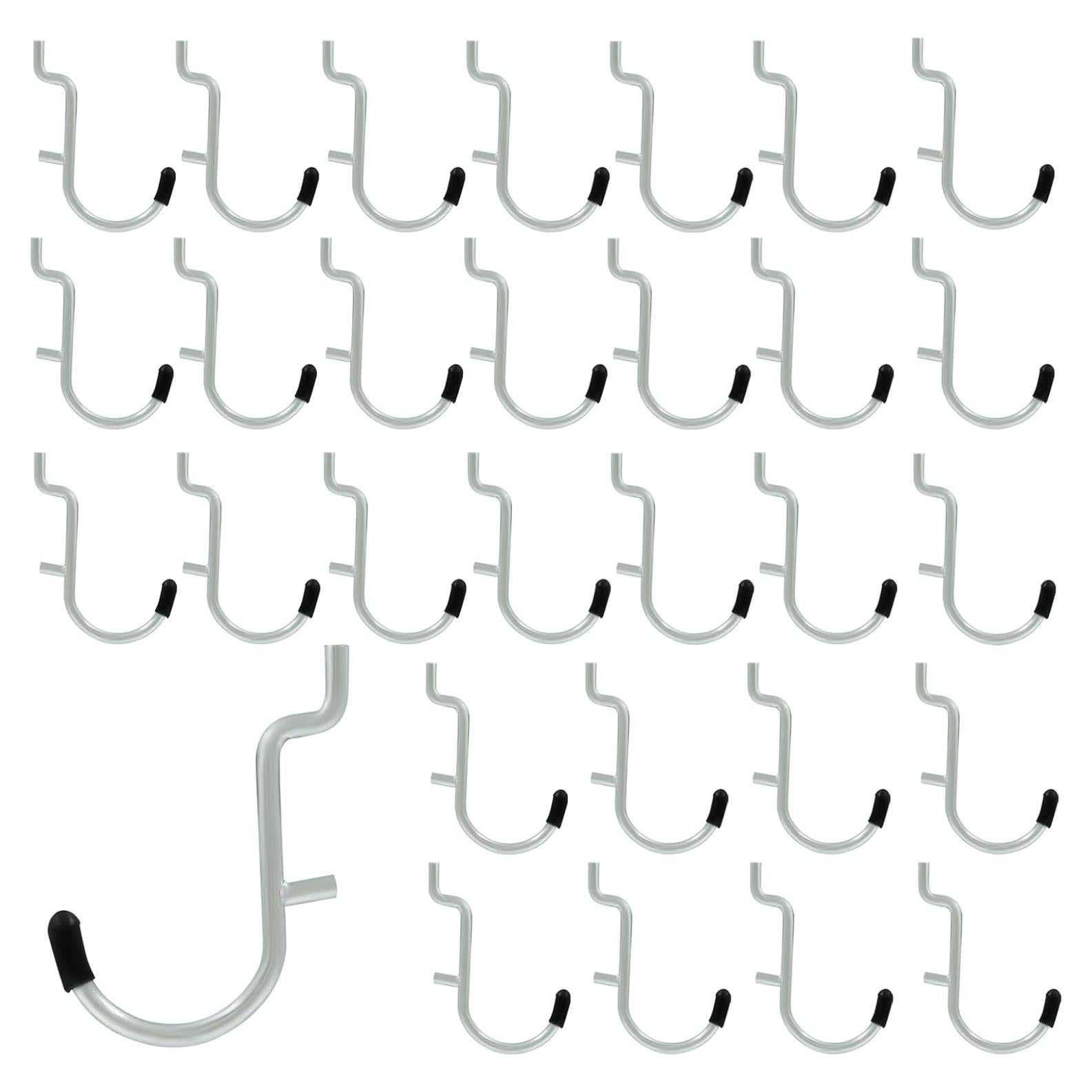 30 Ganchos J de Metal para Tablero Perforado LifCratms