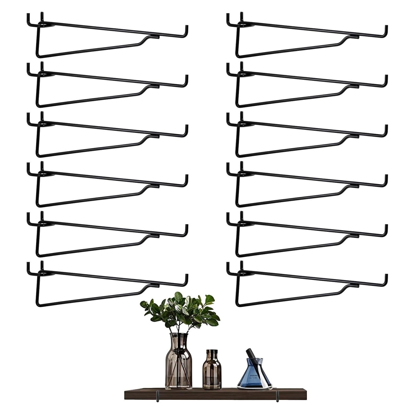 Ganchos para Estantes de Tablero Perforado Ubamdom 20 cm - 12 Pcs