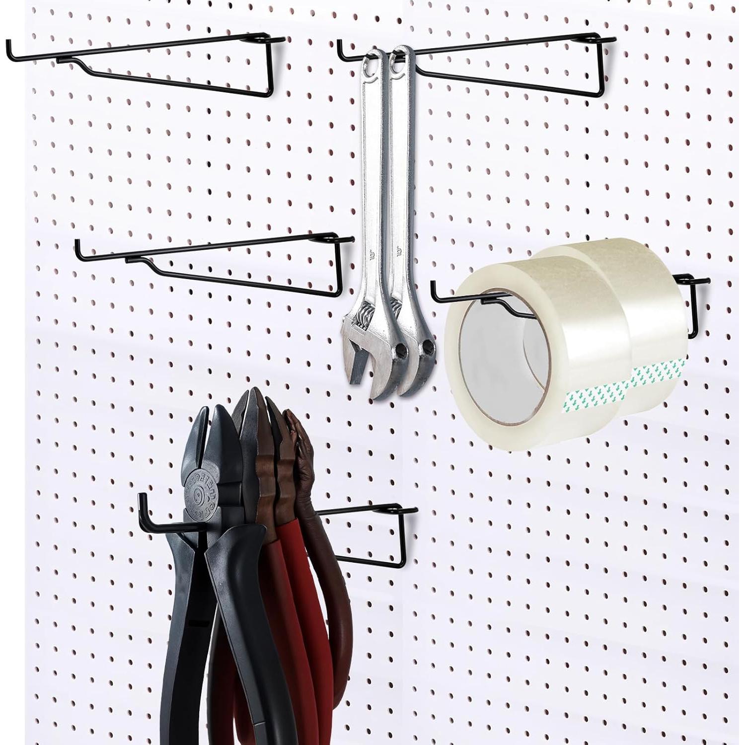 Ganchos para Estantes de Tablero Perforado Ubamdom 20 cm - 12 Pcs