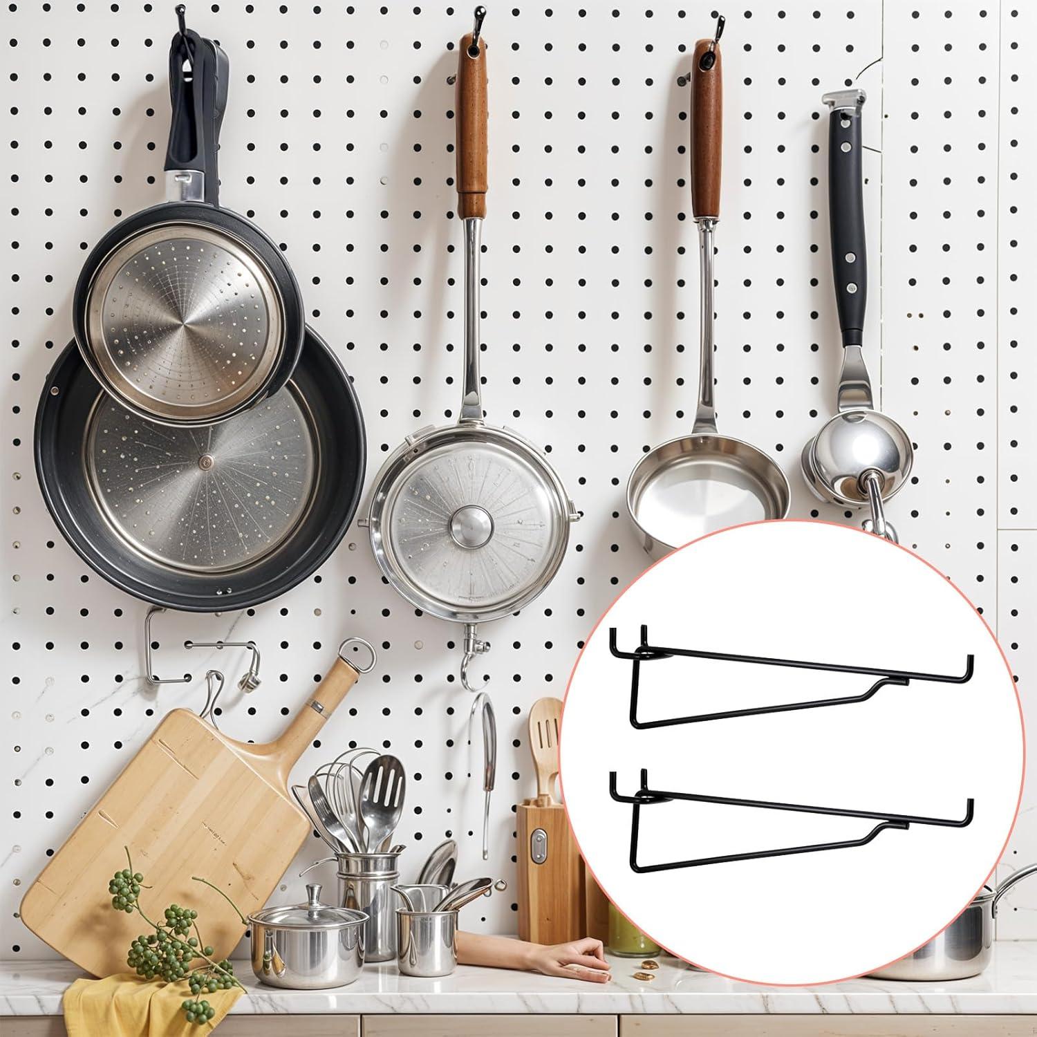 Ganchos para Estantes de Tablero Perforado Ubamdom 20 cm - 12 Pcs