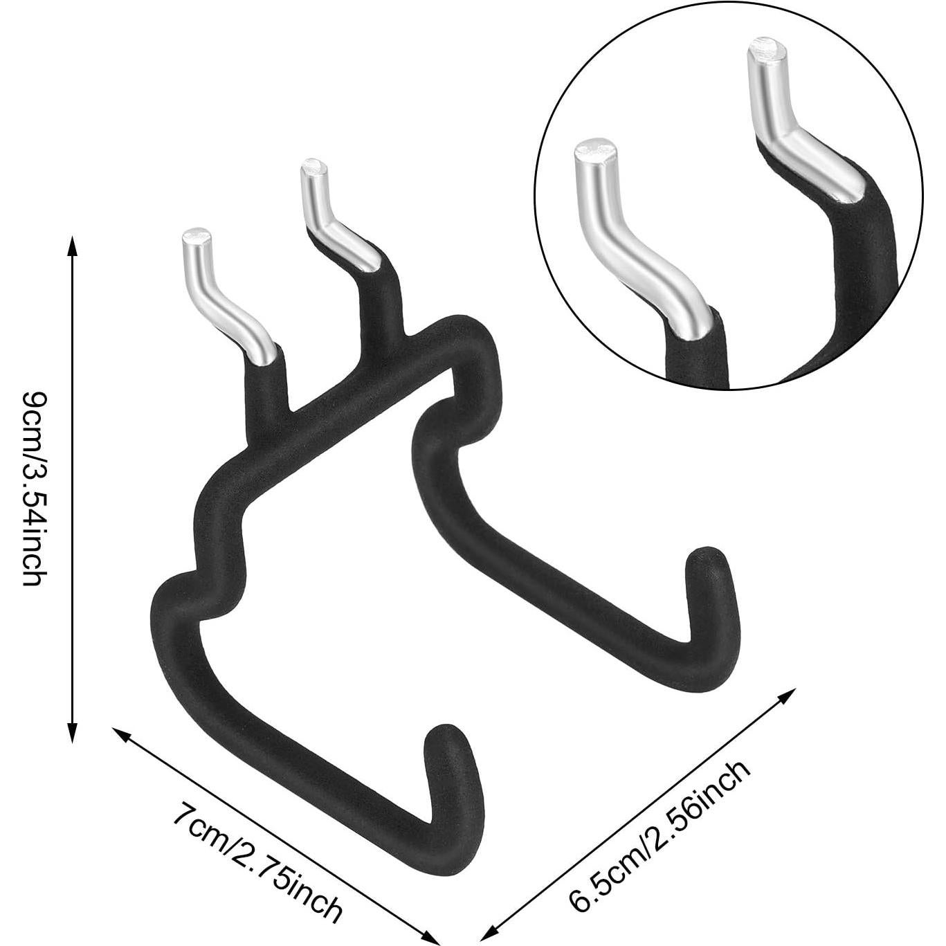 Ganchos Dobles para Tablero de Clavos Hotop - 4 Piezas