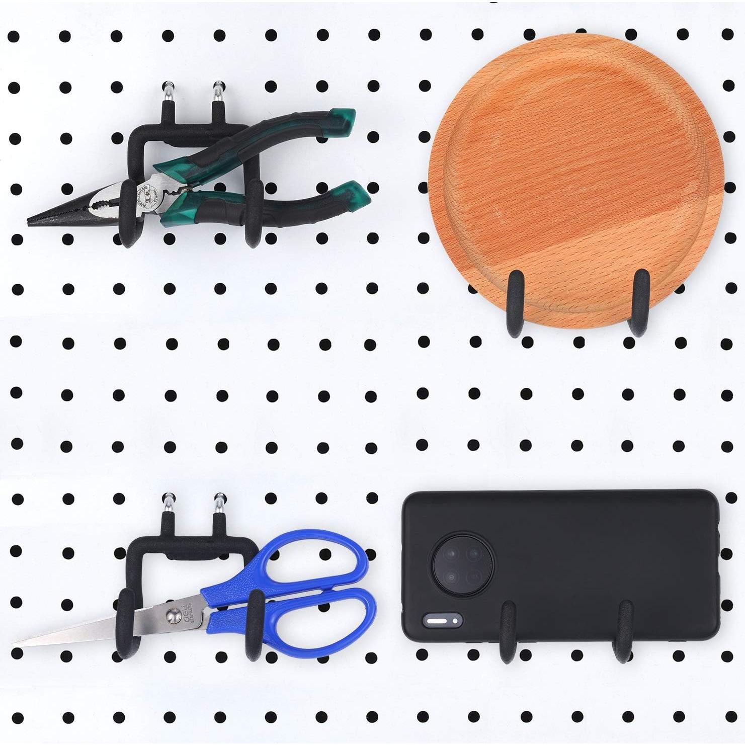 Ganchos Dobles para Tablero de Clavos Hotop - 4 Piezas