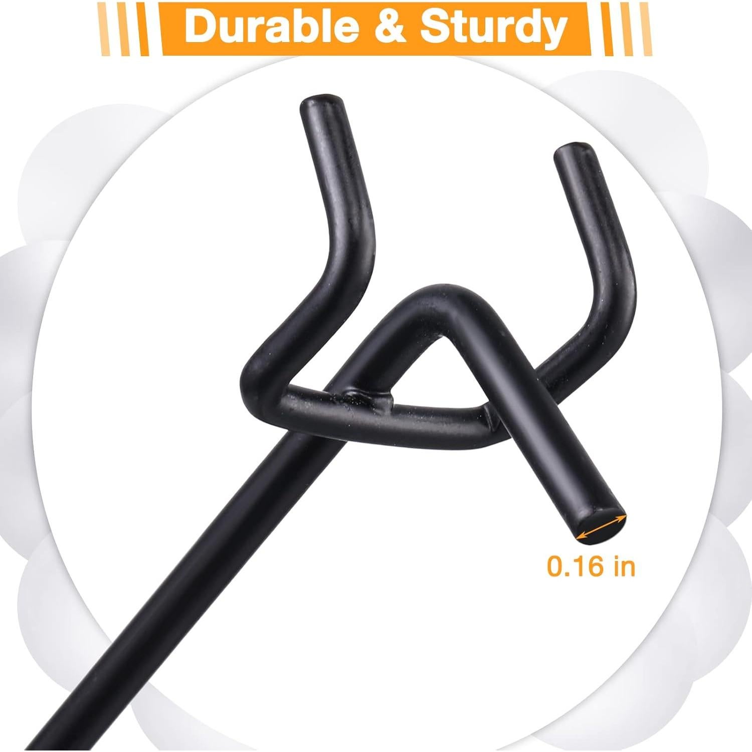 Ganchos de Metal Negros Shimeyao 15 cm para Tablero de Clavos - 50 Pcs