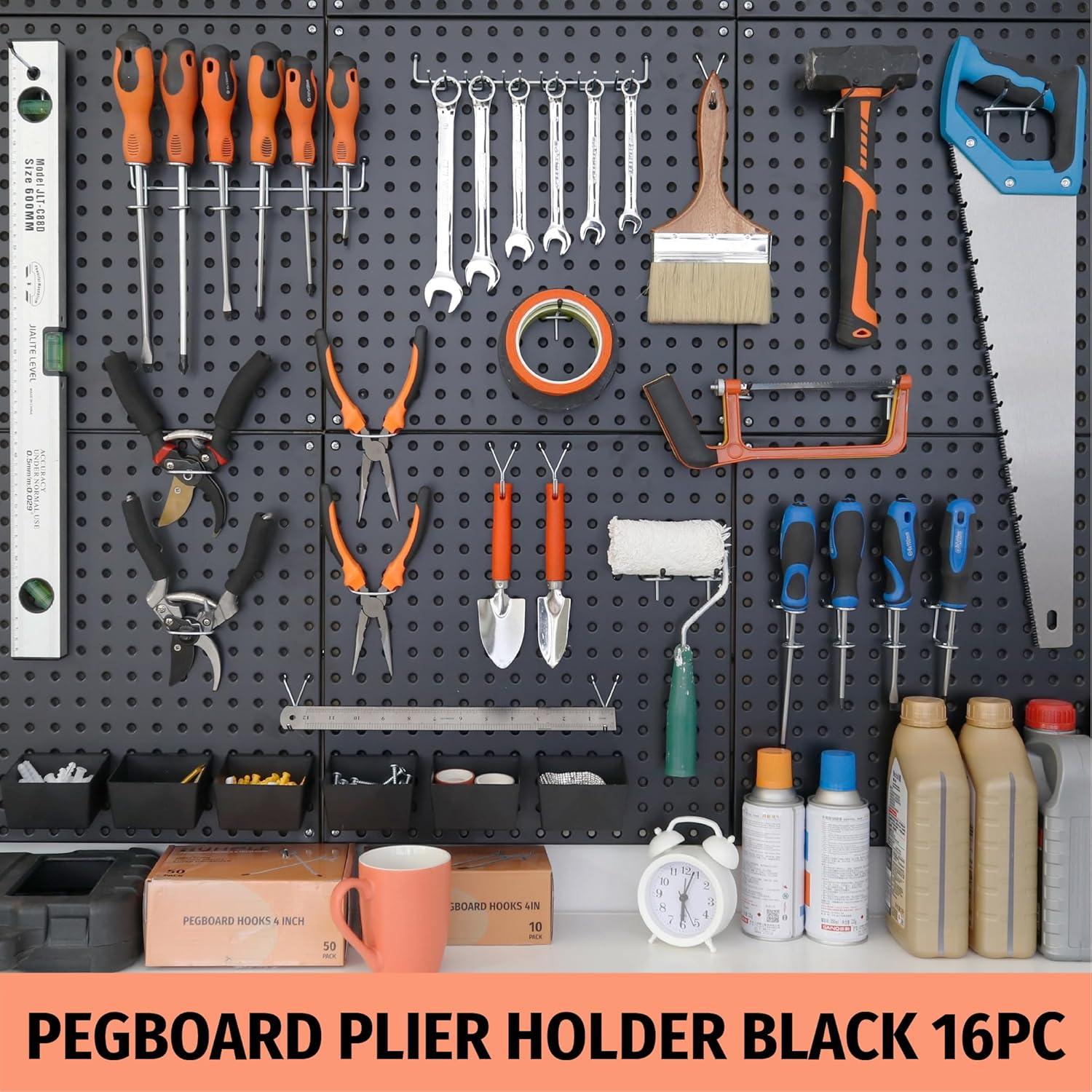 Soportes para Alicates HUHOLE 16 Pcs Acero Inoxidable Negro