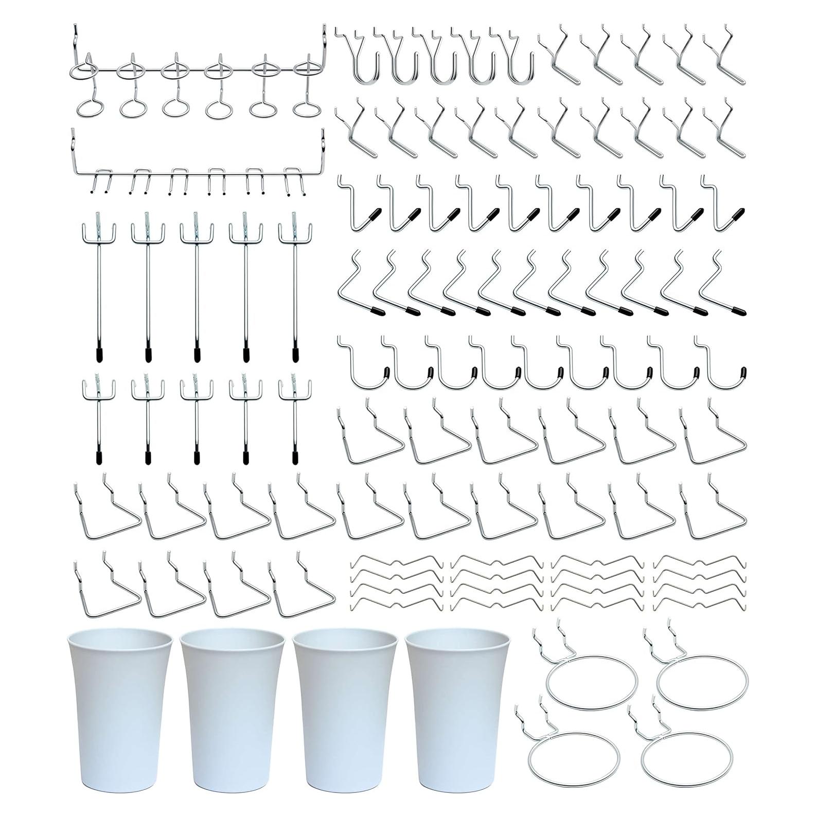 Ganchos para Tablero Perforado FRIMOONY 130 Piezas Resistente