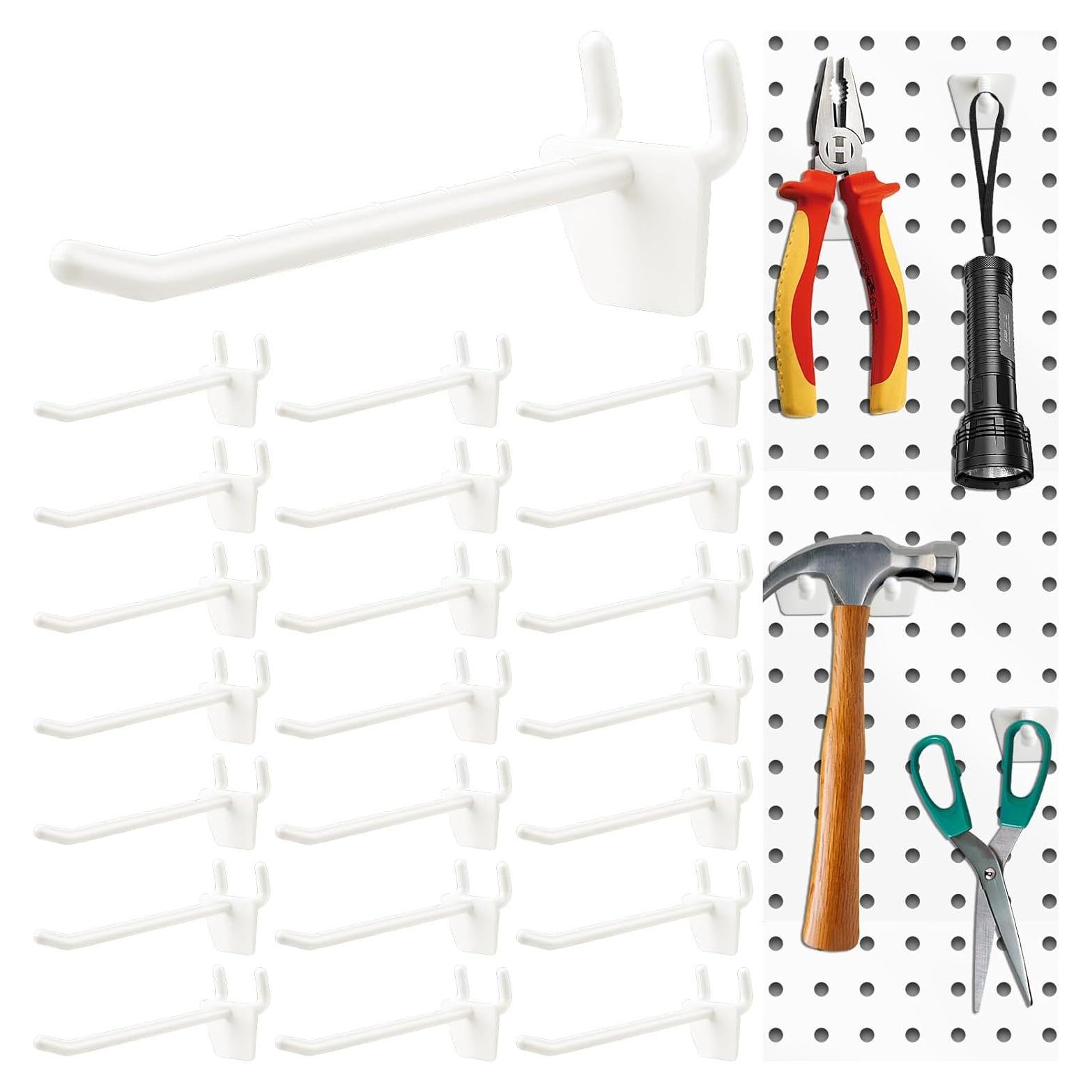 Ganchos para Tablero de Clavos Supkiir 100 Pcs 10 cm ABS