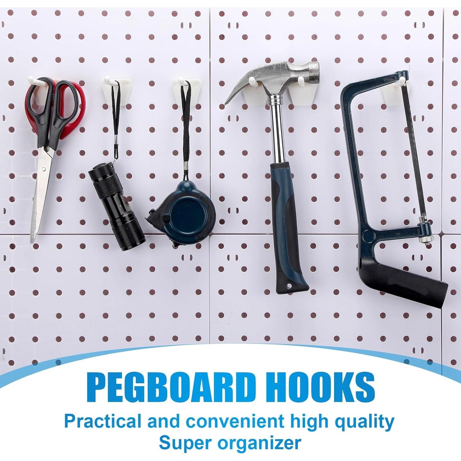 Ganchos de Tablero de Clavos Unittype 100 Piezas 10 cm Blanco