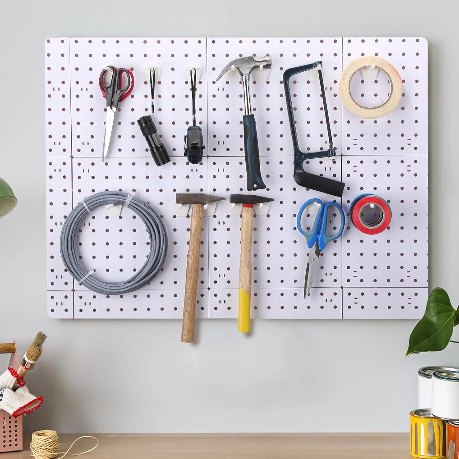 Ganchos de Tablero de Clavos Unittype 100 Piezas 10 cm Blanco