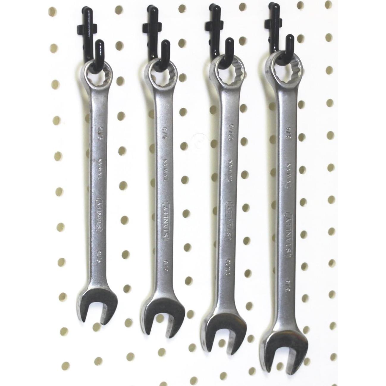 Conjunto de 100 Ganchos J Negros WallPeg para Tablero de Clavos